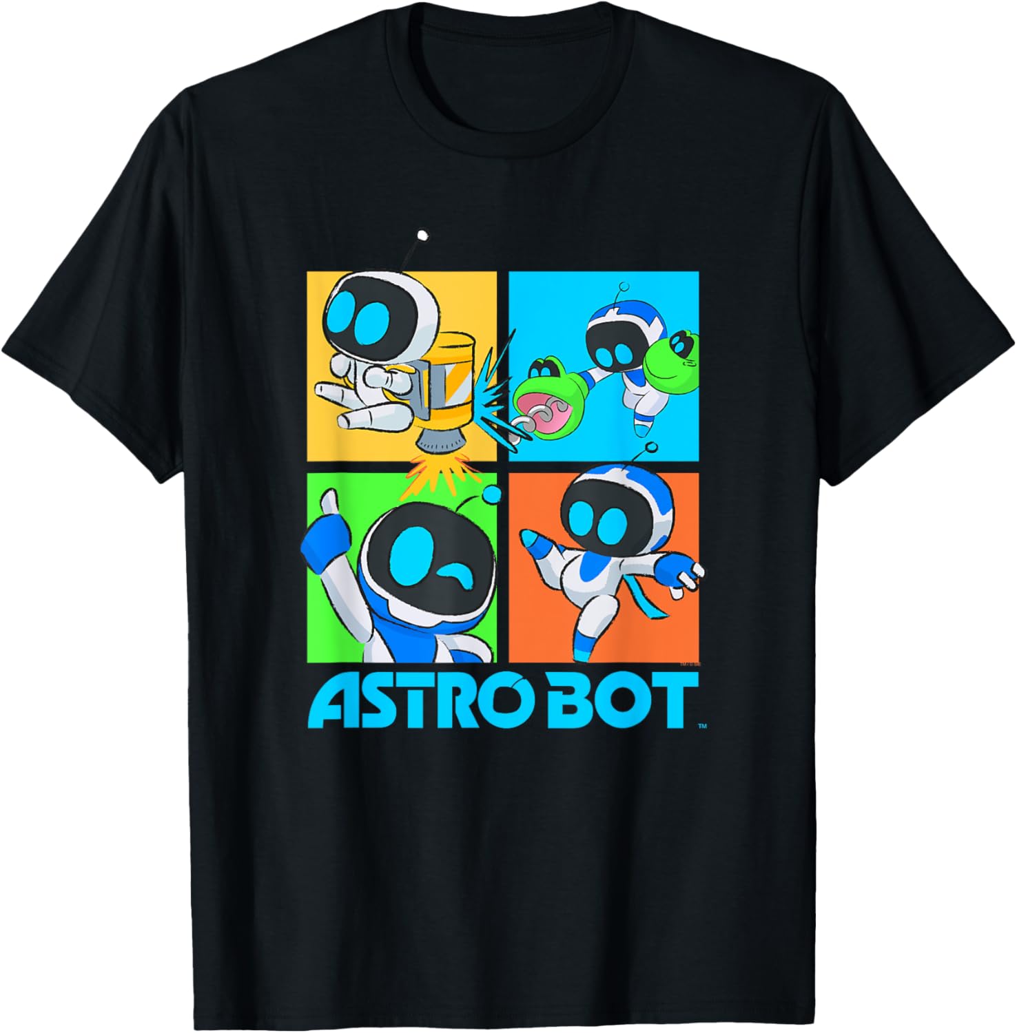 Astro Bot Rescue Mission T-Shirt for Gamers - Fun Fighting Pose Design - 5