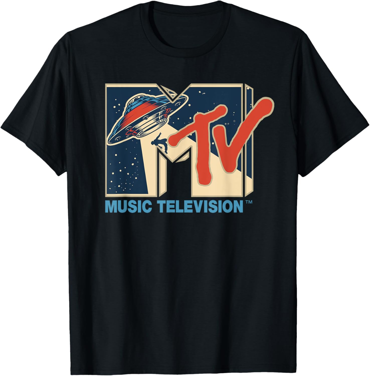 Mademark x MTV Alien UFO Space T-Shirt with Teleporting Beam Design - 6