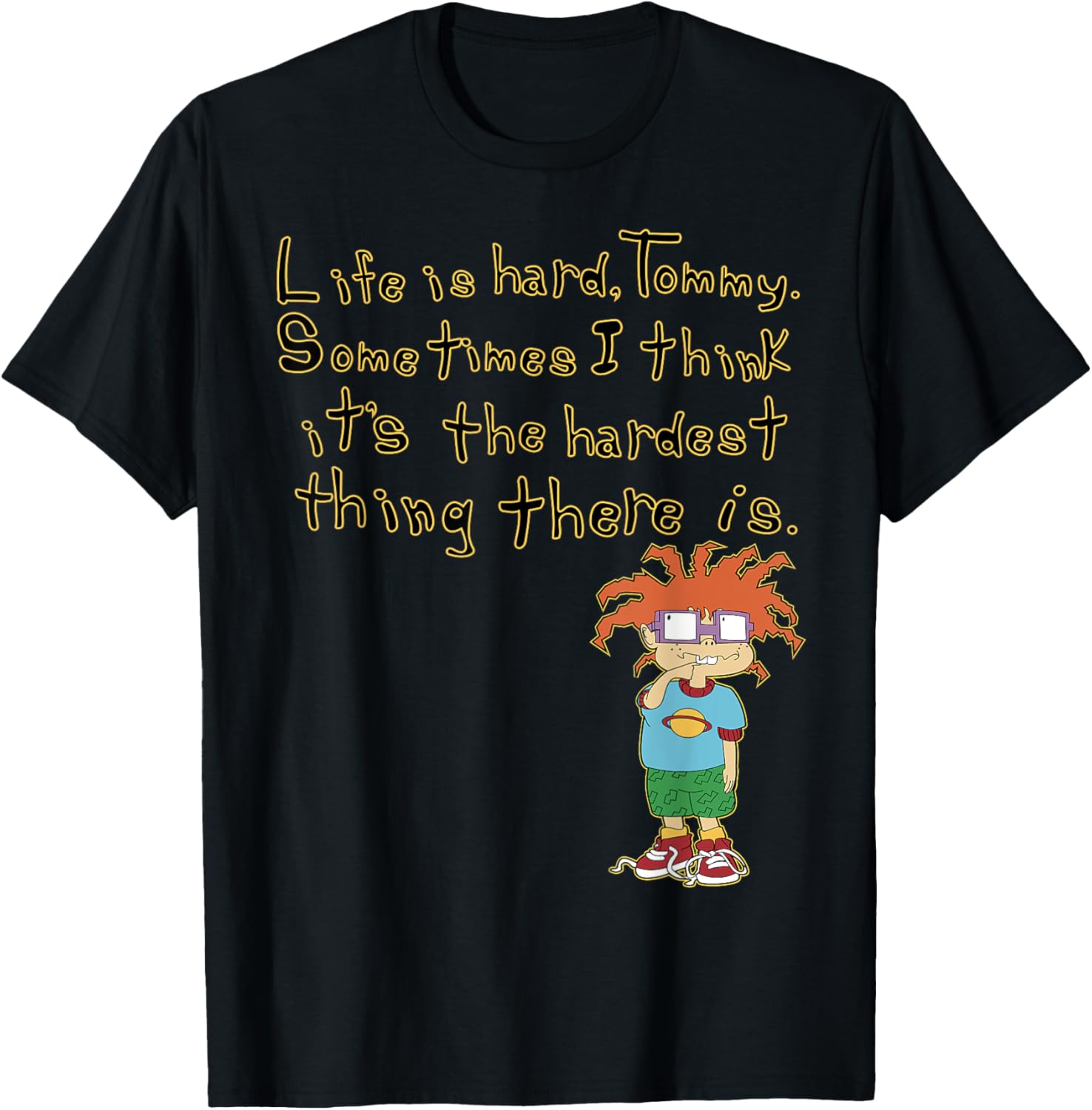 Mademark x Rugrats Chuckie Life is Hard Tommy Graphic T-Shirt - 13