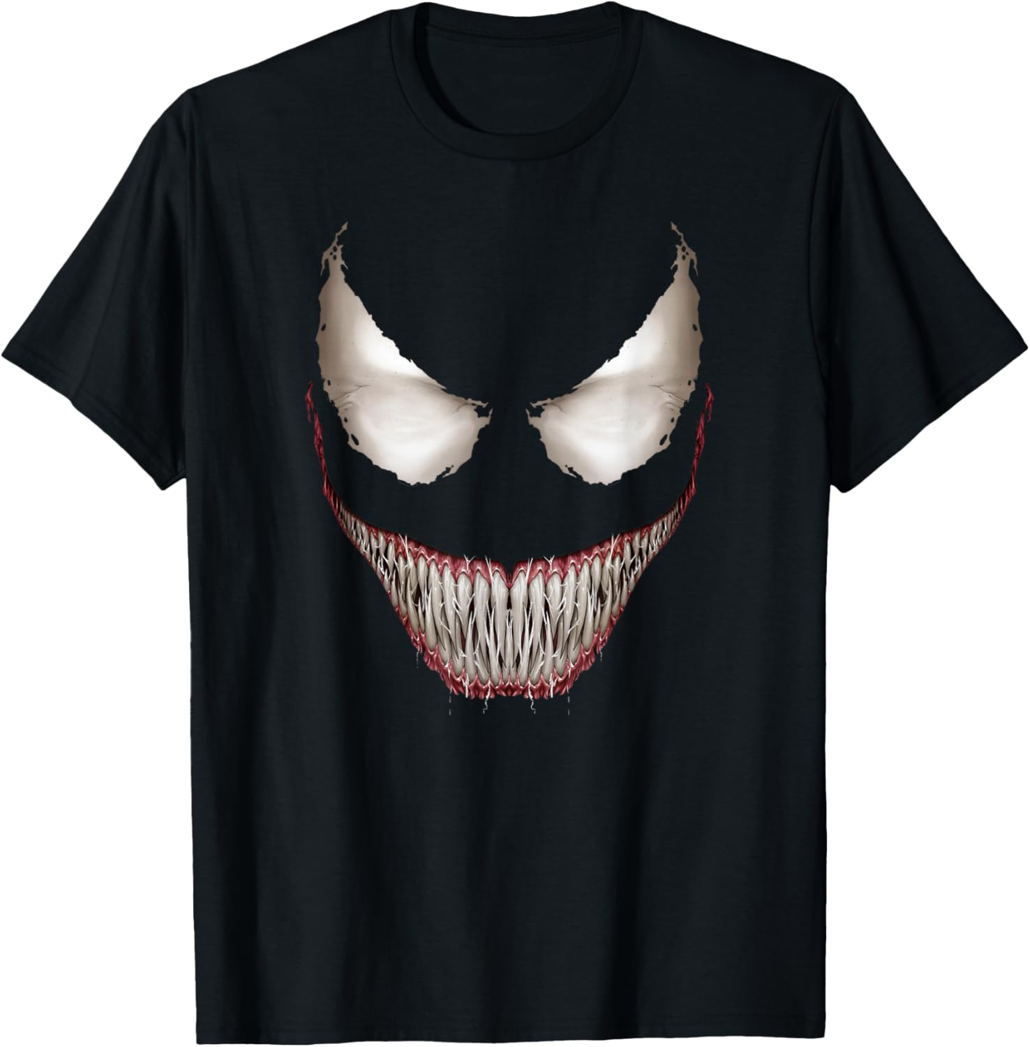 Marvel Venom Big Face Grin Costume T-Shirt for Halloween Fun - 1