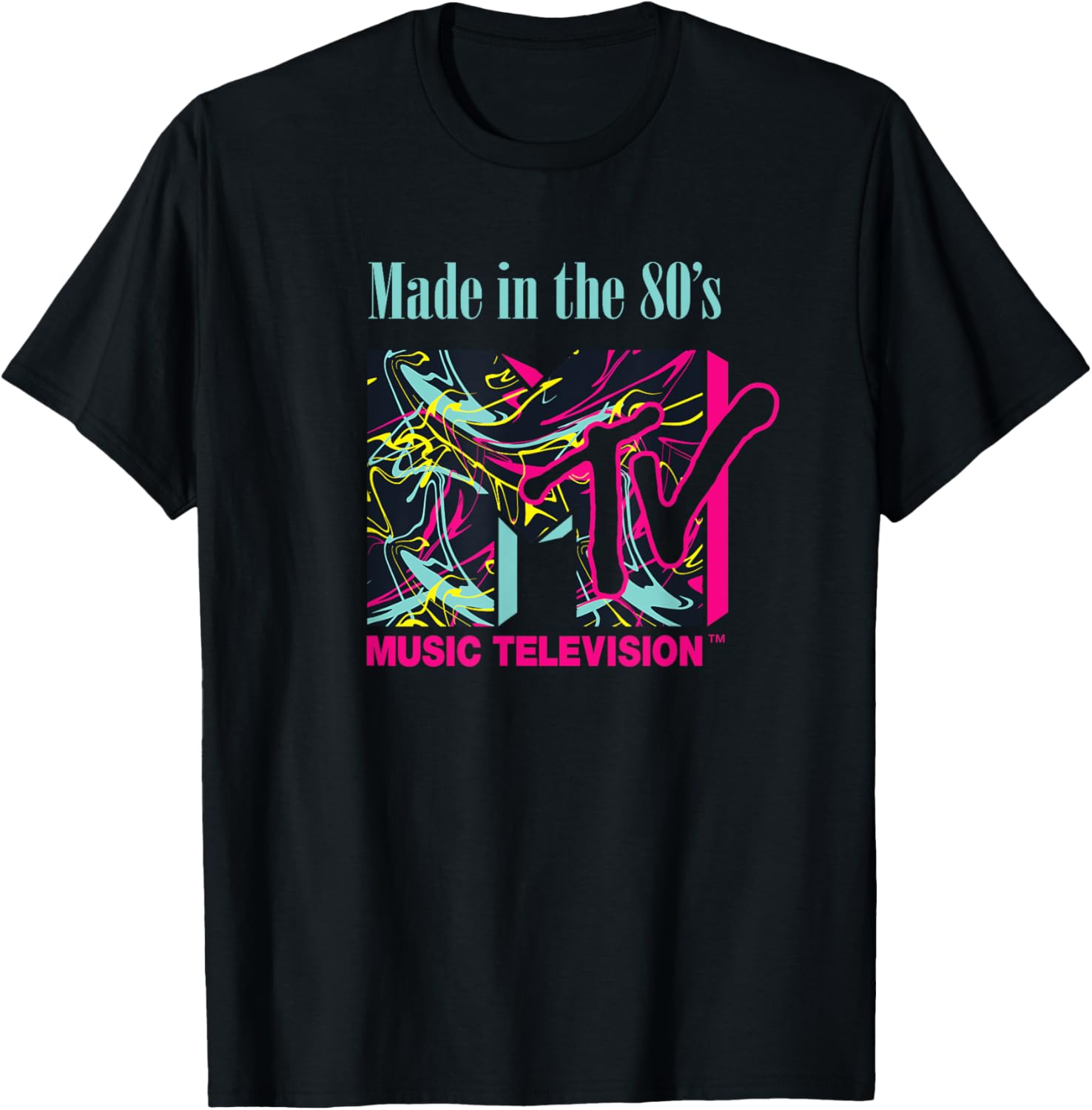 Mademark x MTV Funky New Wave Lines Logo T-Shirt for Trendy Style - 14
