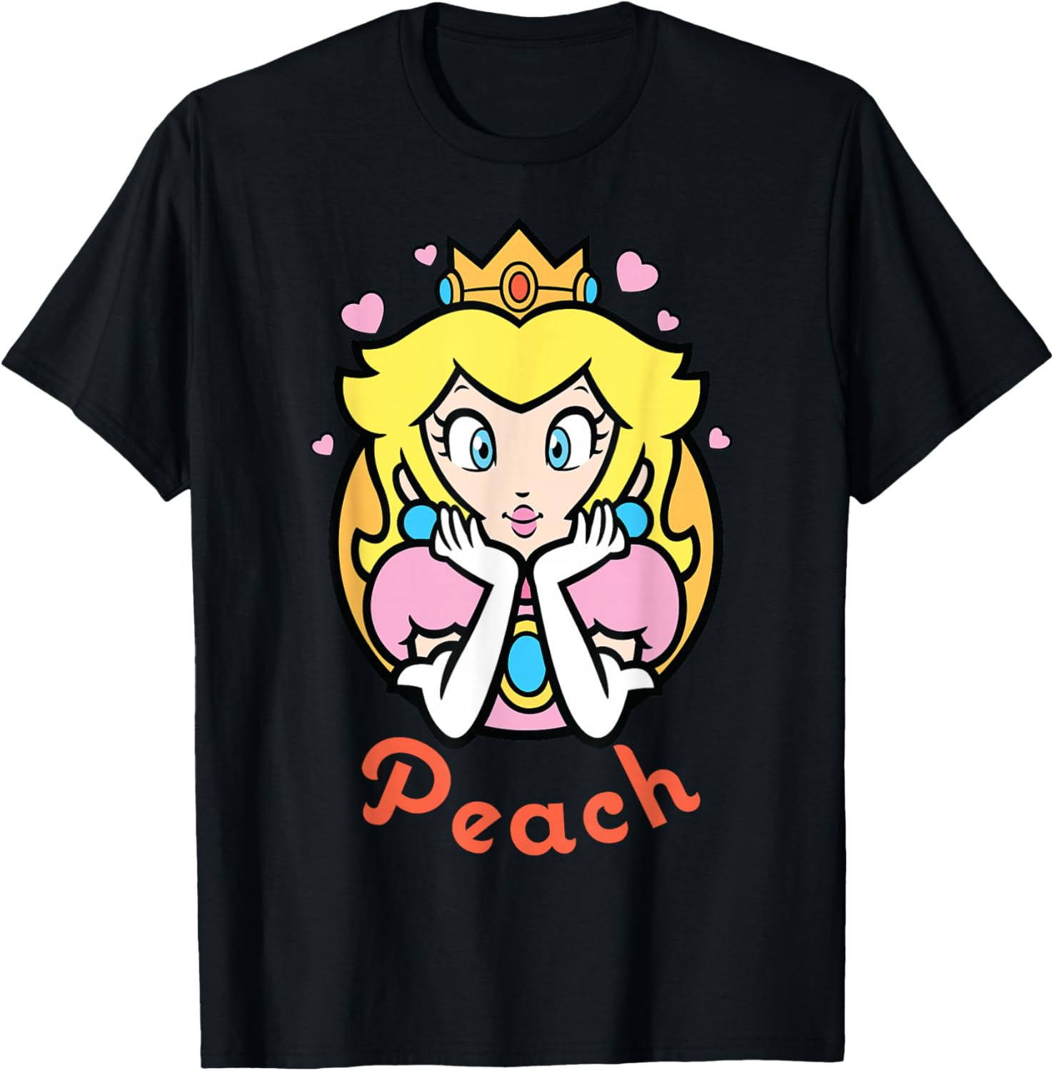 Nintendo Super Mario Princess Peach Portrait Graphic Tee for Fans - 10