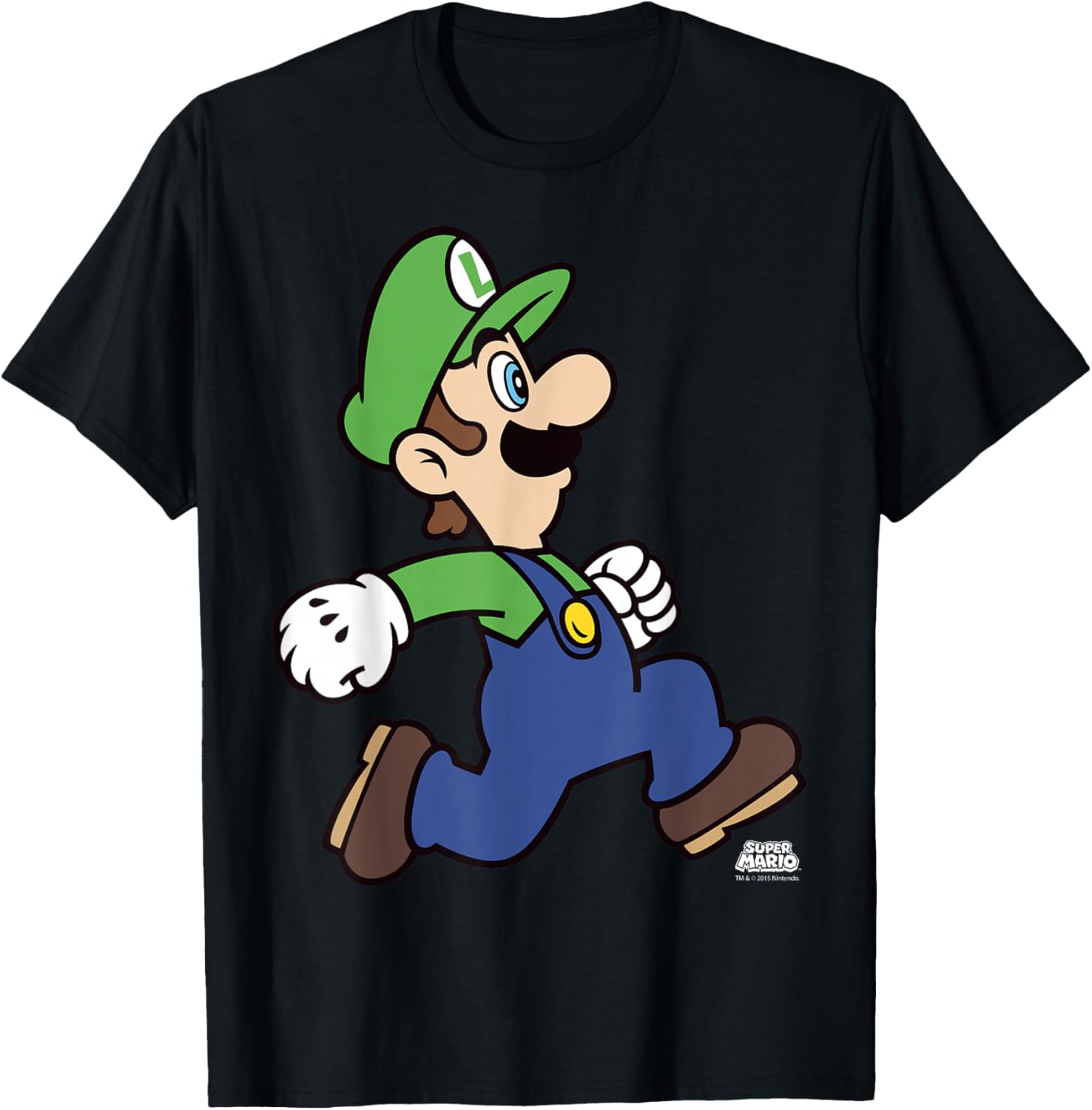 Super Mario Luigi Run Portrait T-Shirt for Fun Gaming Fans - 1