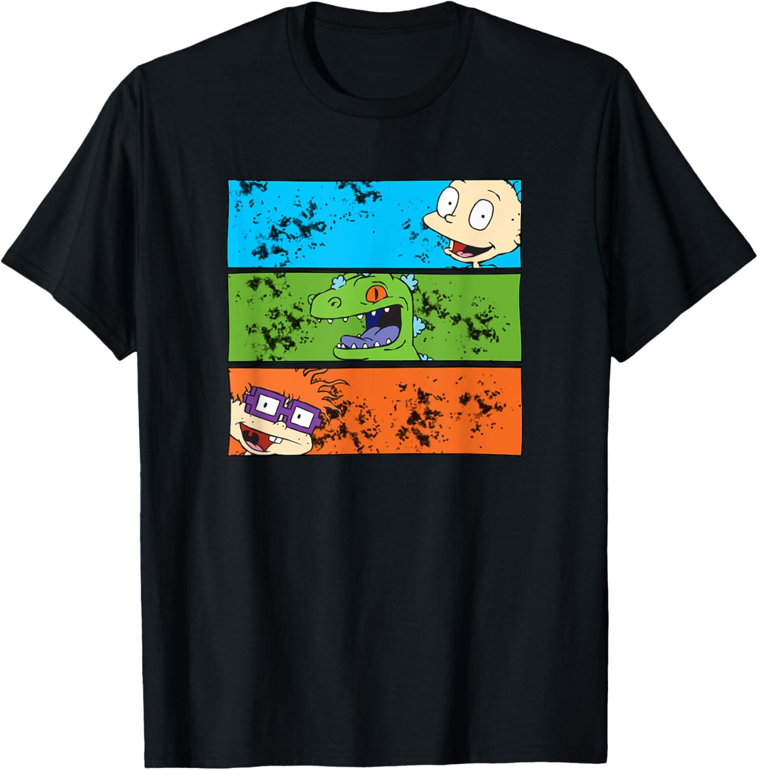 Mademark Rugrats Tommy Chuckie Reptar Art Splatter T-Shirt for Fans - 1