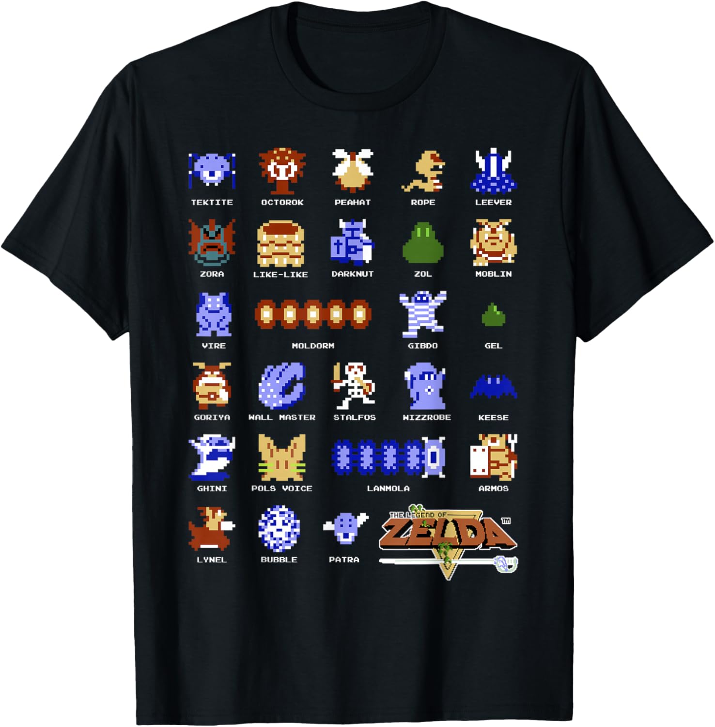 Legend Of Zelda Pixel Art Character T-Shirt for Fans and Gamers - 8