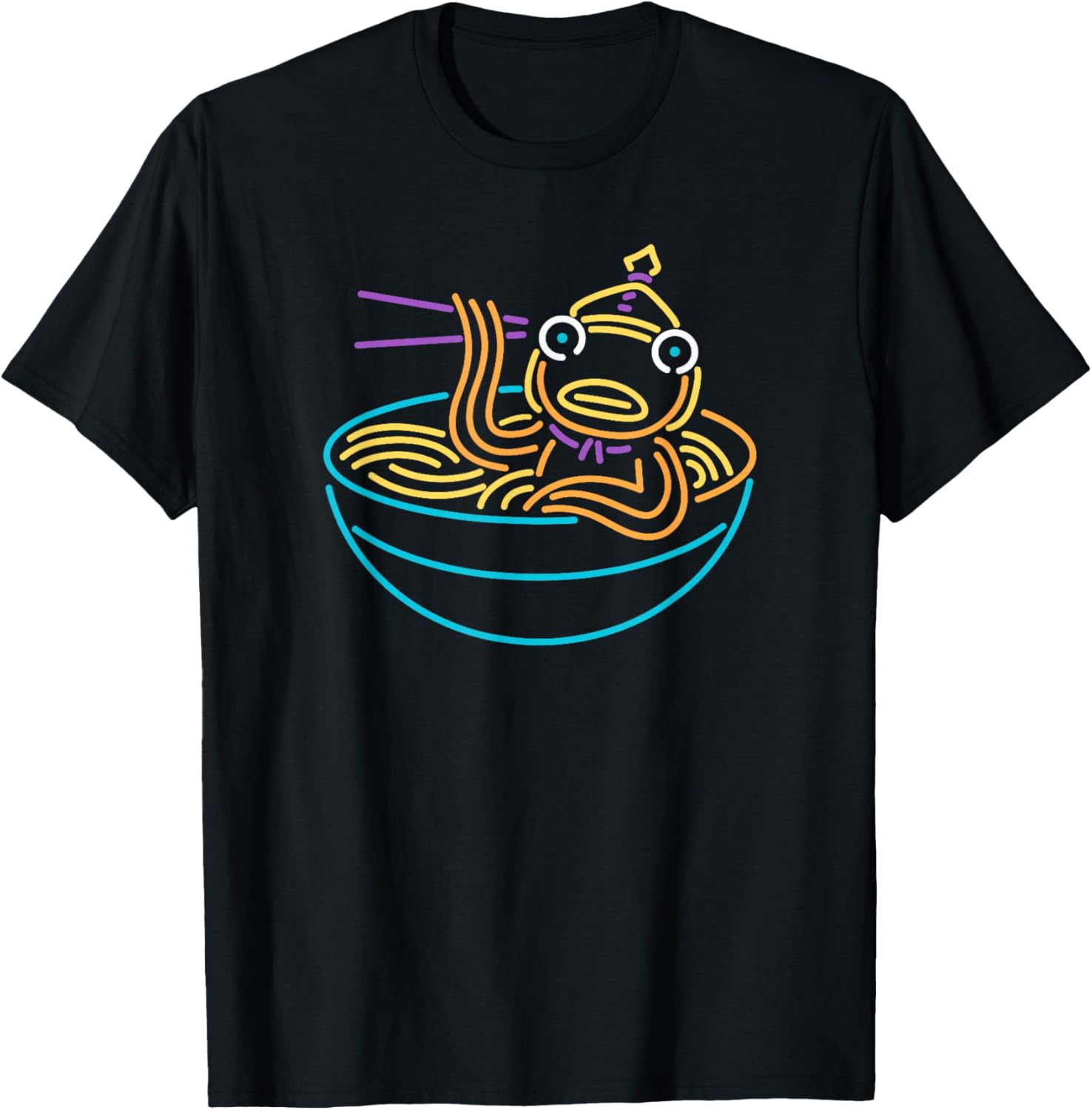 Fortnite Fishstick Neon Ramen Bowl Icon T-Shirt for Gamers and Fans - 8