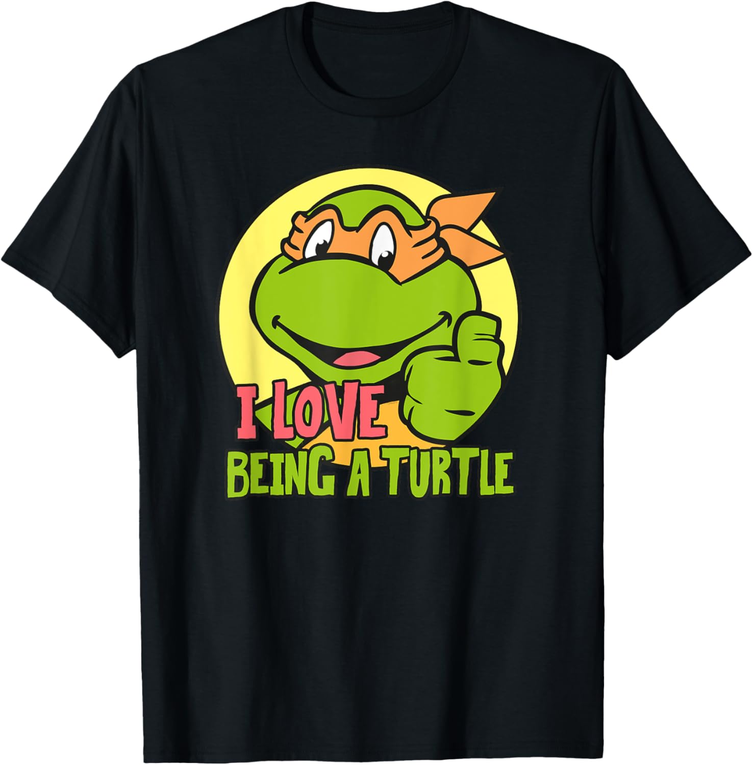 Mademark Teenage Mutant Ninja Turtles Michelangelo Love Being a Turtle T-Shirt - 6