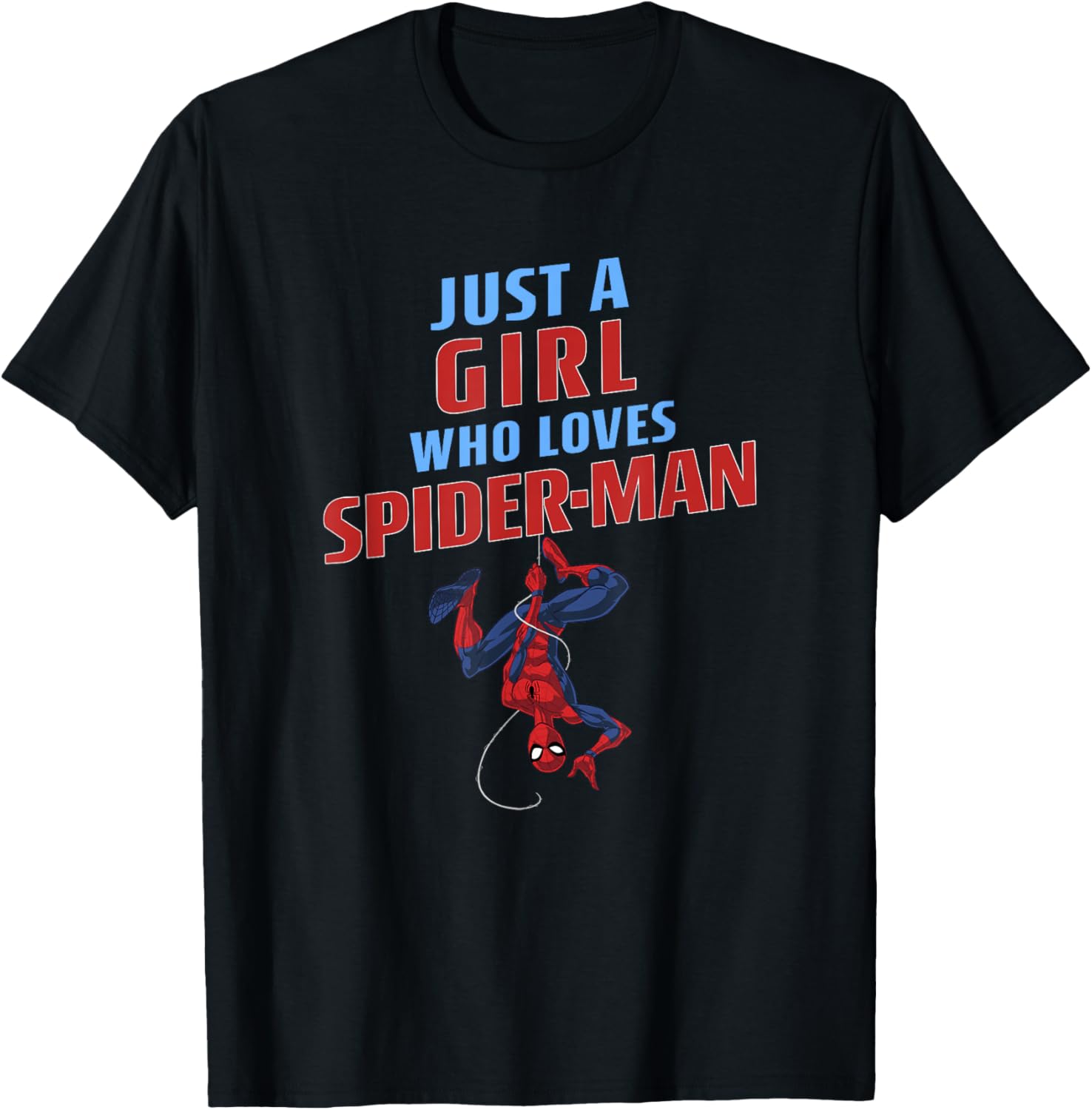 Just A Girl Who Loves Spider-Man T-Shirt - Classic Marvel Apparel - 6