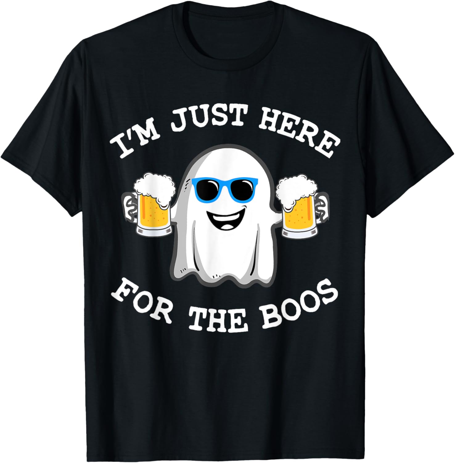 Funny Halloween I'm Just Here for the Boos Costume T-Shirt for Parties - 1