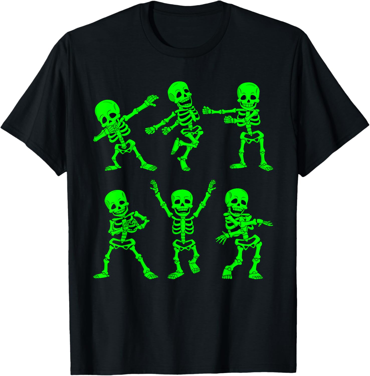 Dancing Skeletons Halloween T-Shirt for Kids - Fun Dance Challenge Shirt - 1
