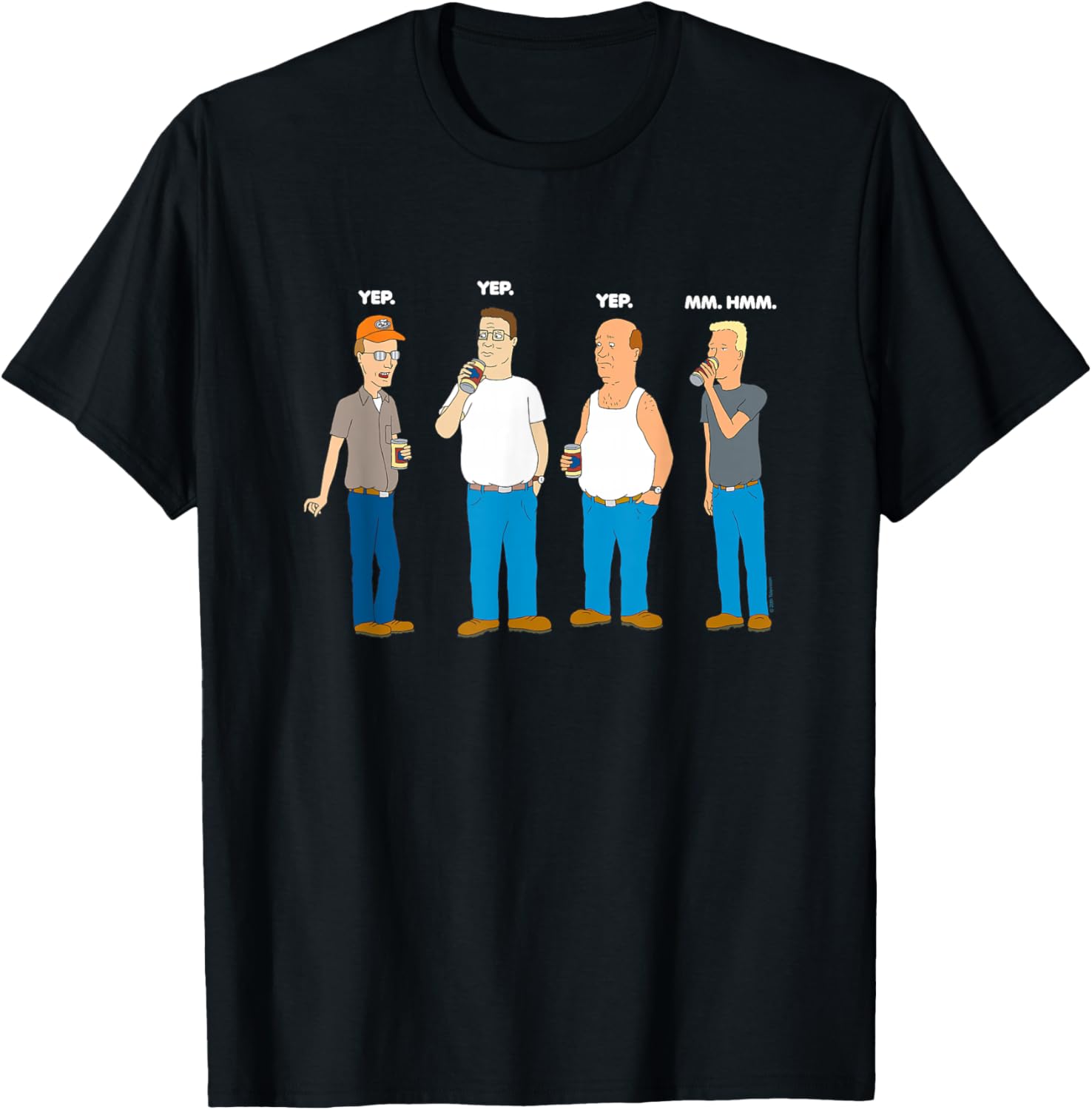 King of the Hill Yep Yep Yep Mm Hmm Graphic T-Shirt for Fans - 1