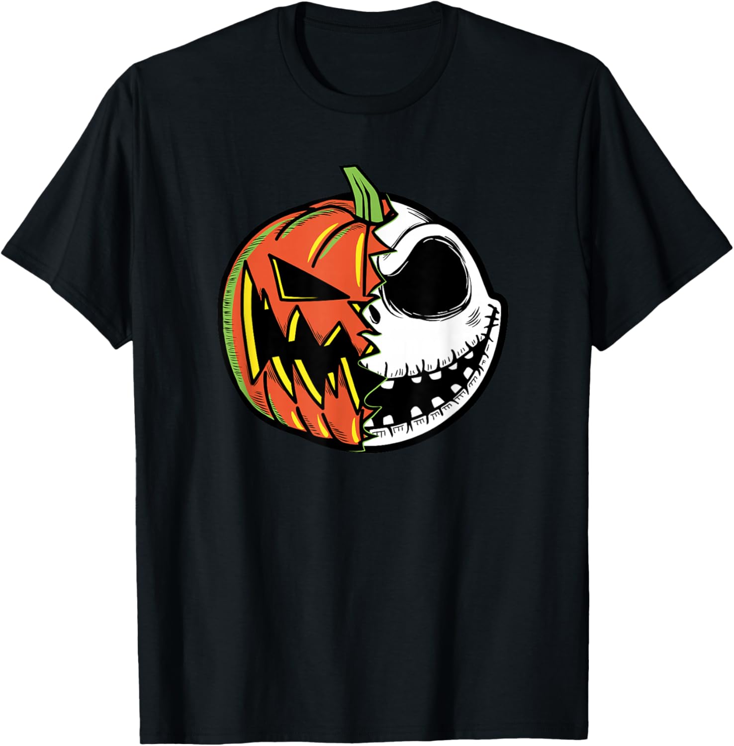 Nightmare Before Christmas Pumpkin Face T-Shirt for Fans and Fashion Lovers - 3
