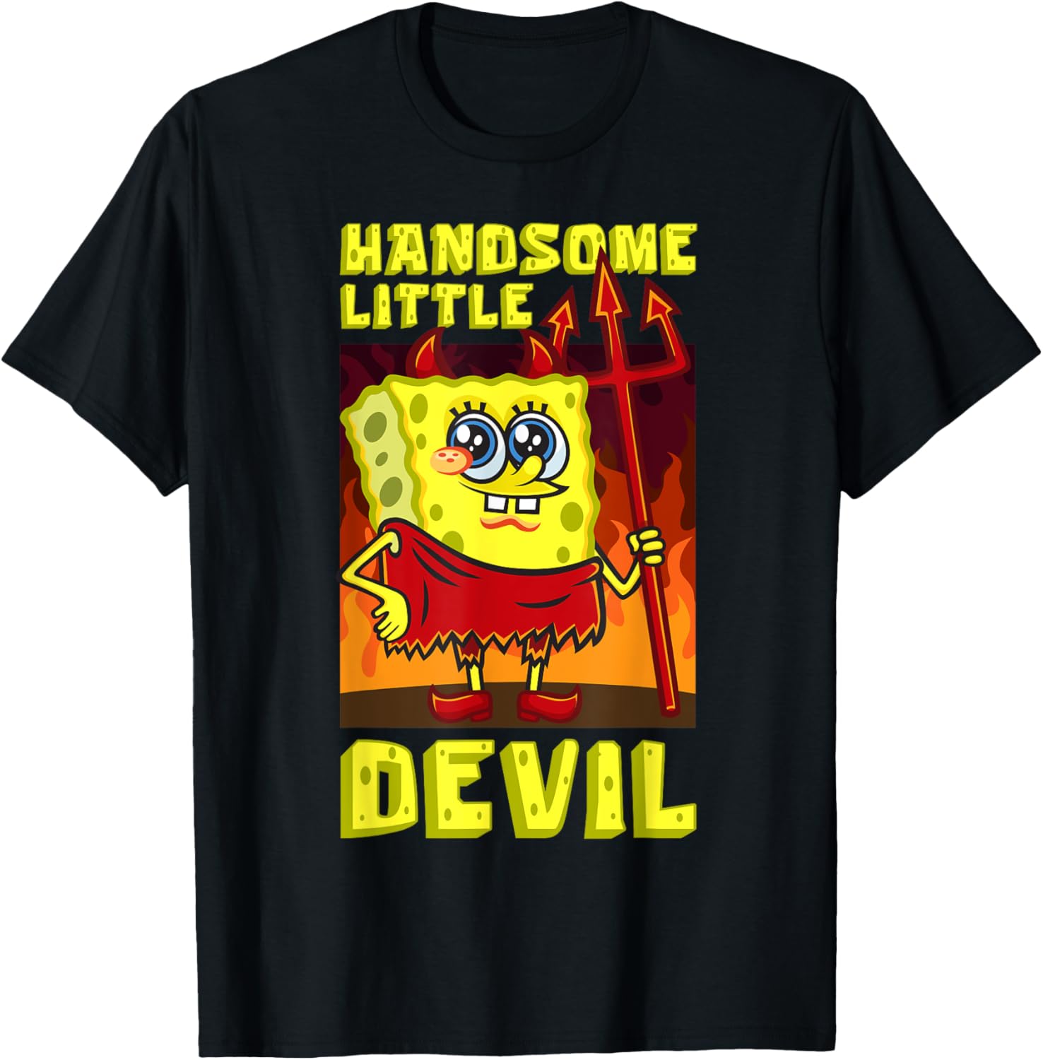 Mademark SpongeBob Handsome Little Devil Halloween Costume Kids T-Shirt - 8