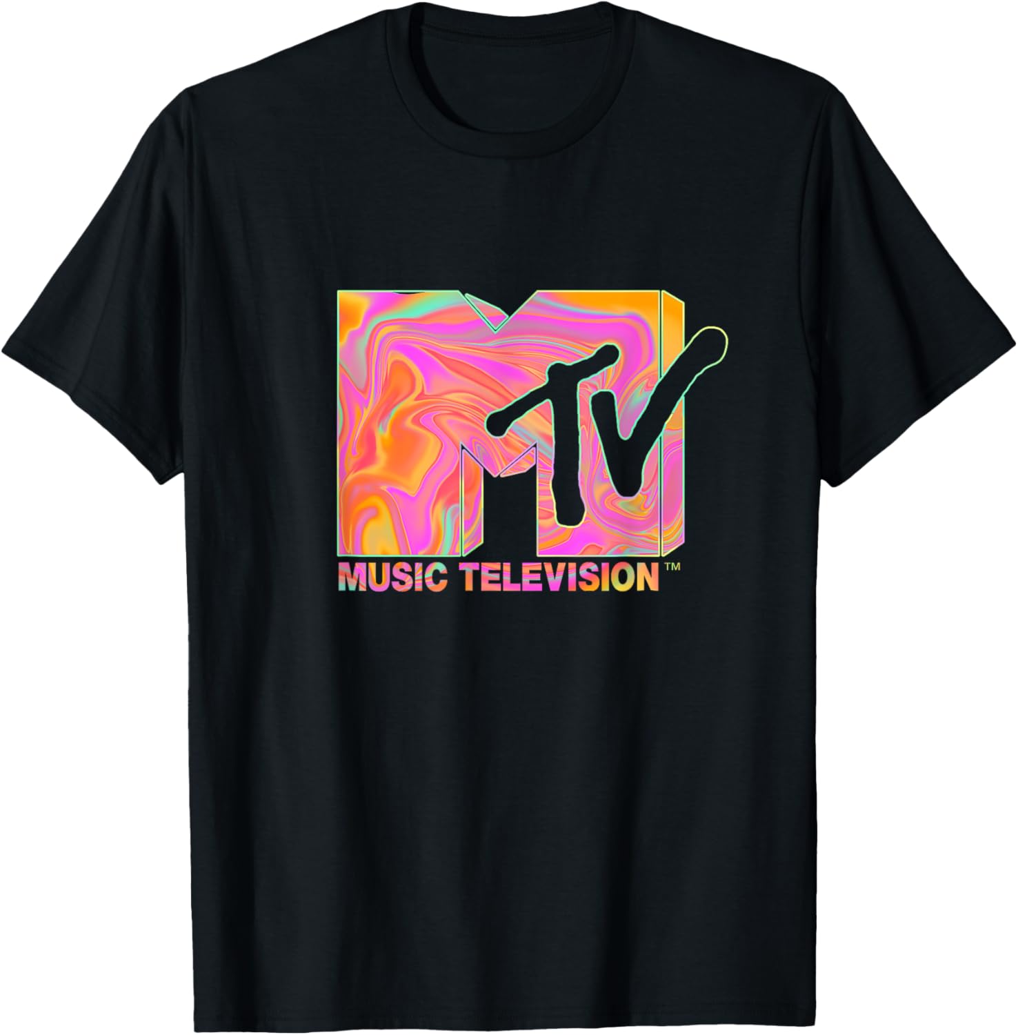 Mademark x MTV Retro Logo T-Shirt in 70s 80s Hippie Style Fashion - 4