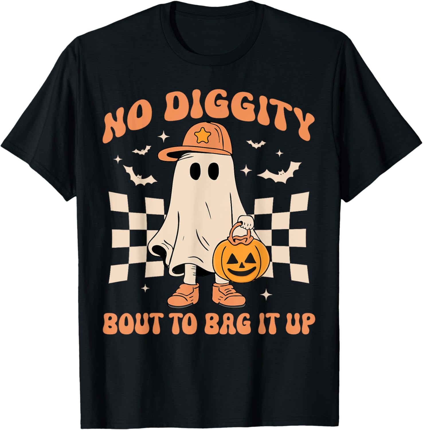 Adorable Halloween Ghost No Diggity Toddler T-Shirt for Kids - 1