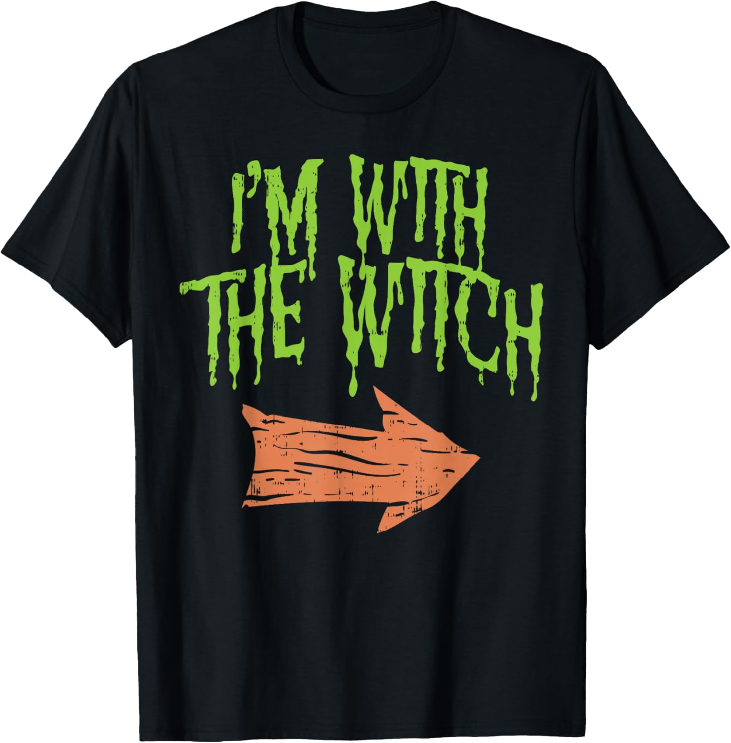 Funny I'm With The Witch Husband Halloween T-Shirt for Couples - 1