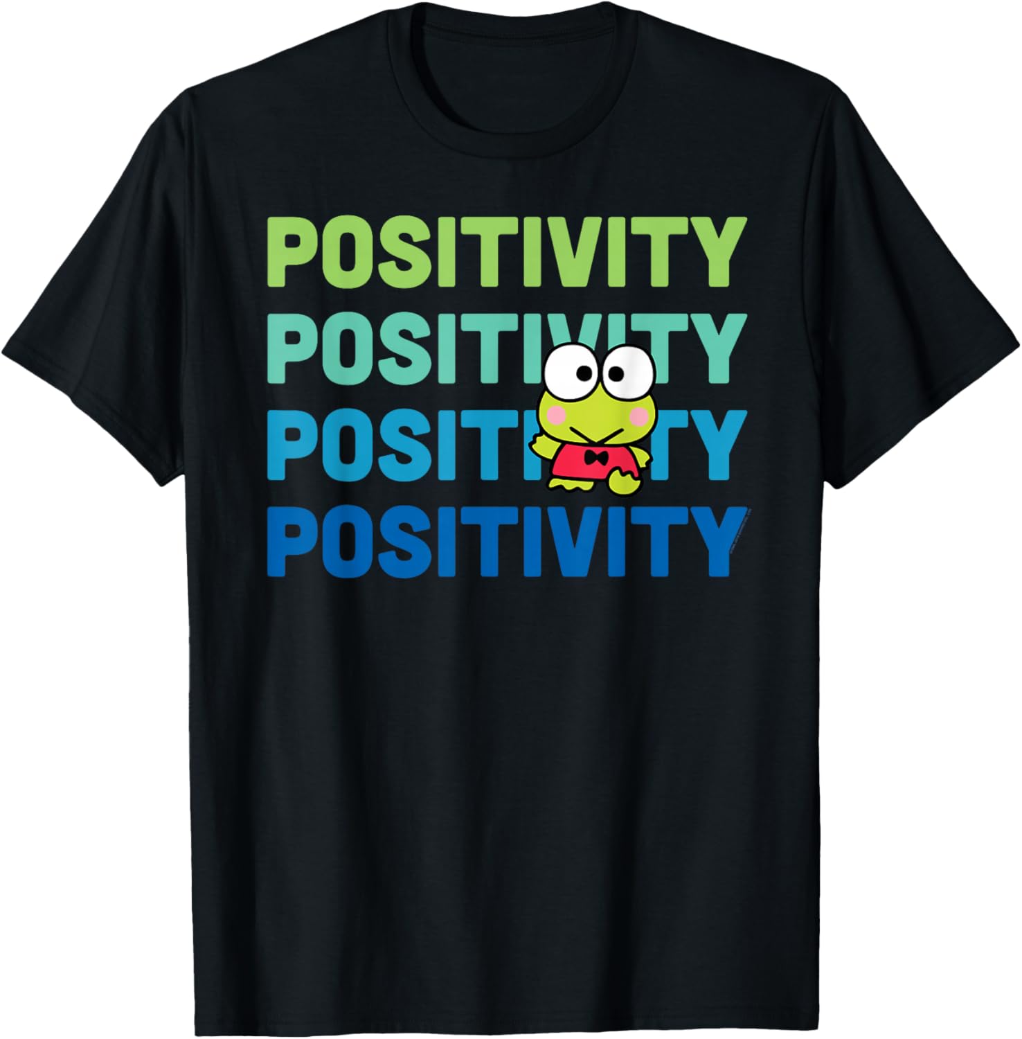Keroppi Positivity T-Shirt - Cute Frog Design for Fun Fashion Lovers - 9
