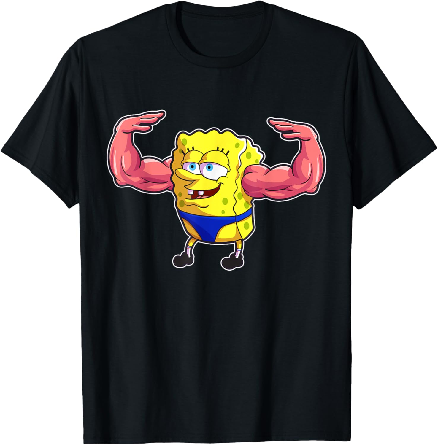 Mademark SpongeBob SquarePants MuscleBob BuffPants T-Shirt for Fans - 9