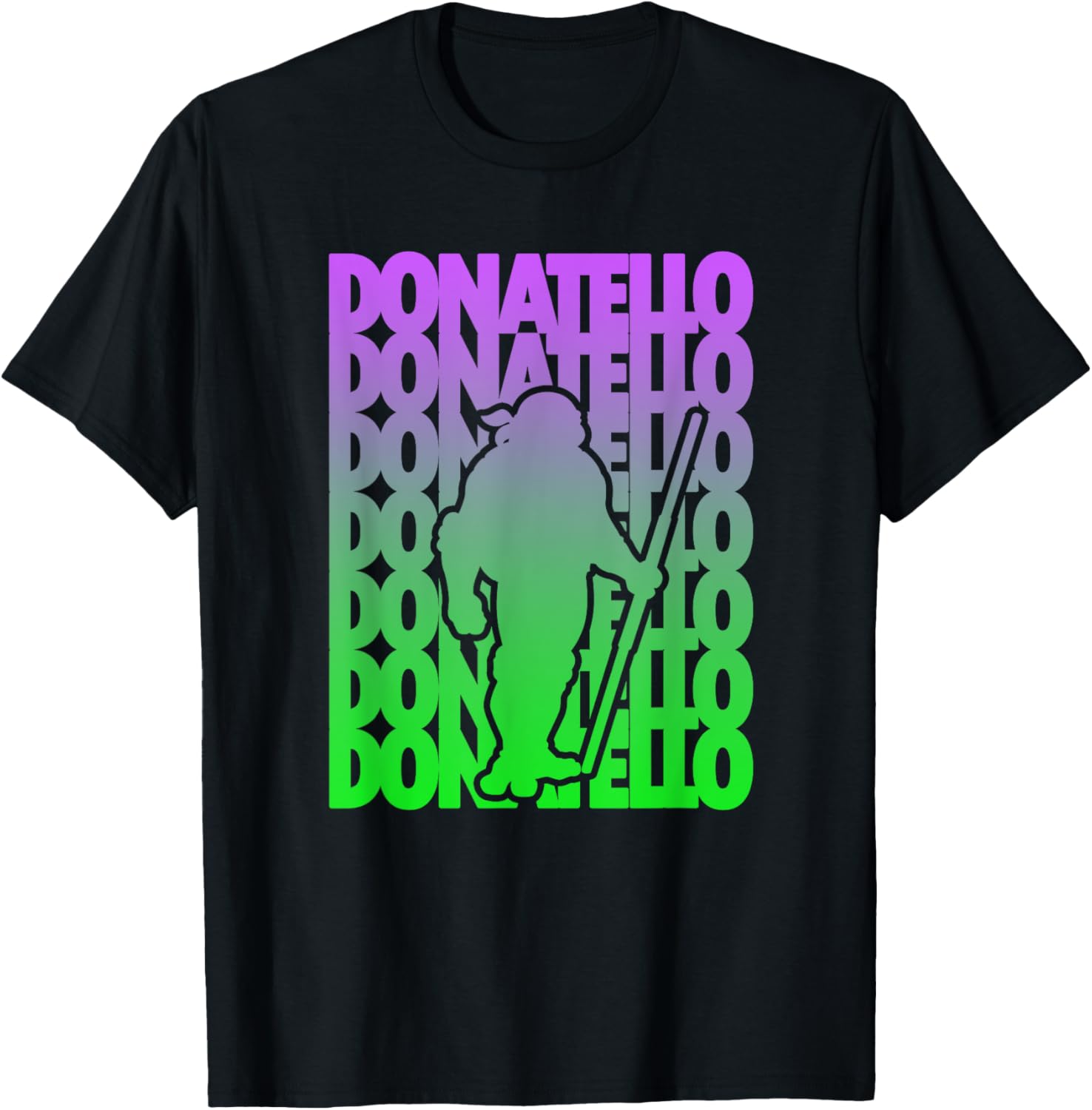 Mademark Teenage Mutant Ninja Turtles Donatello Gradient Silhouette T-Shirt - 3
