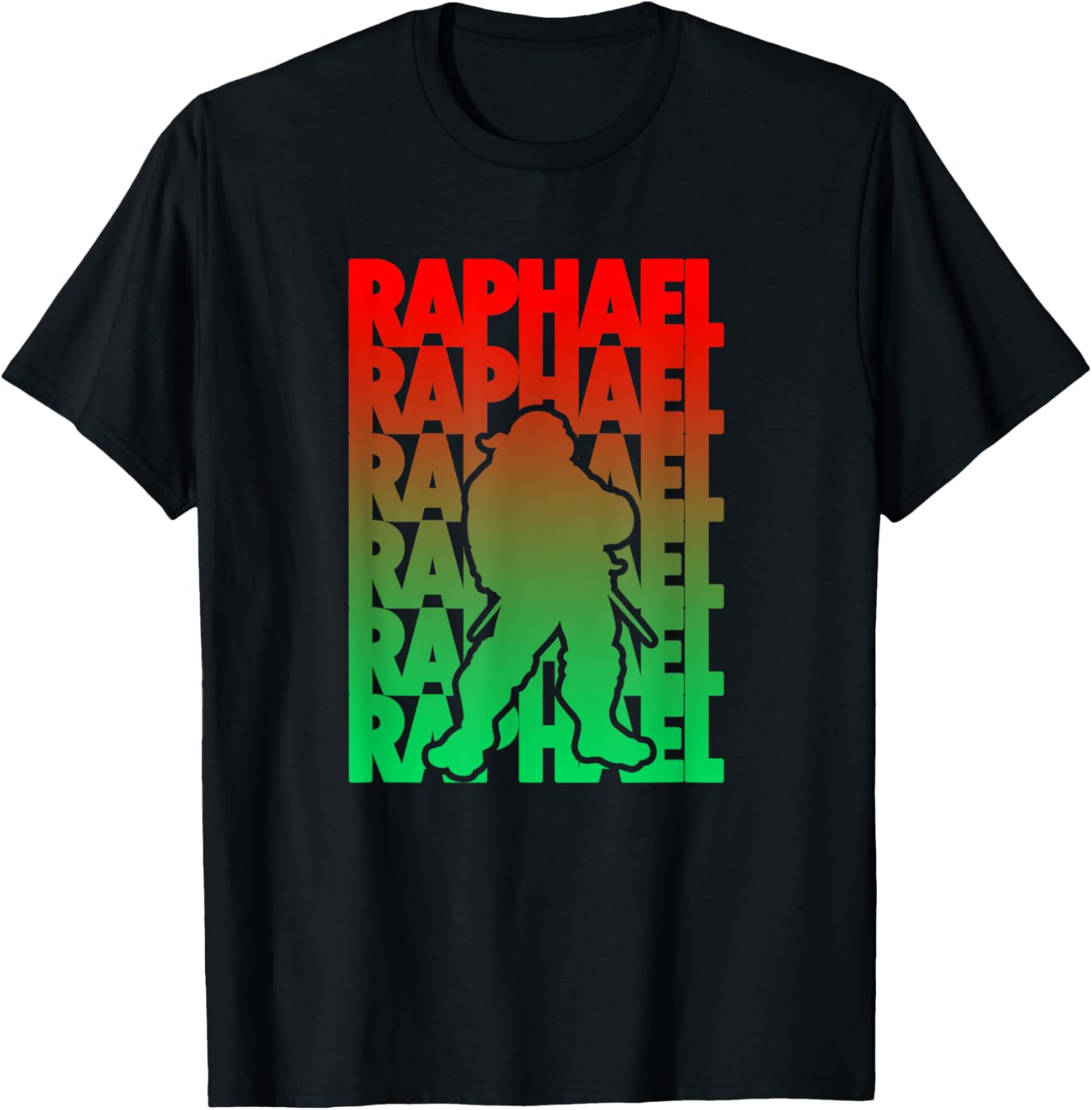 Mademark Raphael T-Shirt - Stylish Gradient Silhouette for TMNT Fans - 2