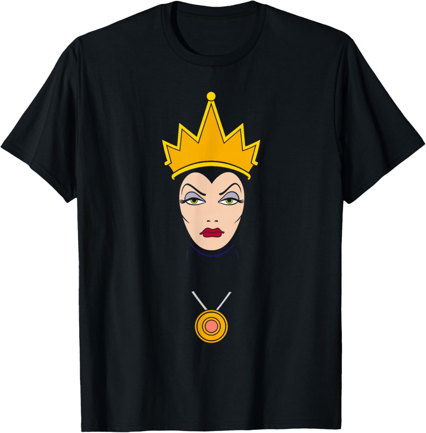 Disney Villains Evil Queen Big Face T-Shirt for Fans of Classic Disney - 1