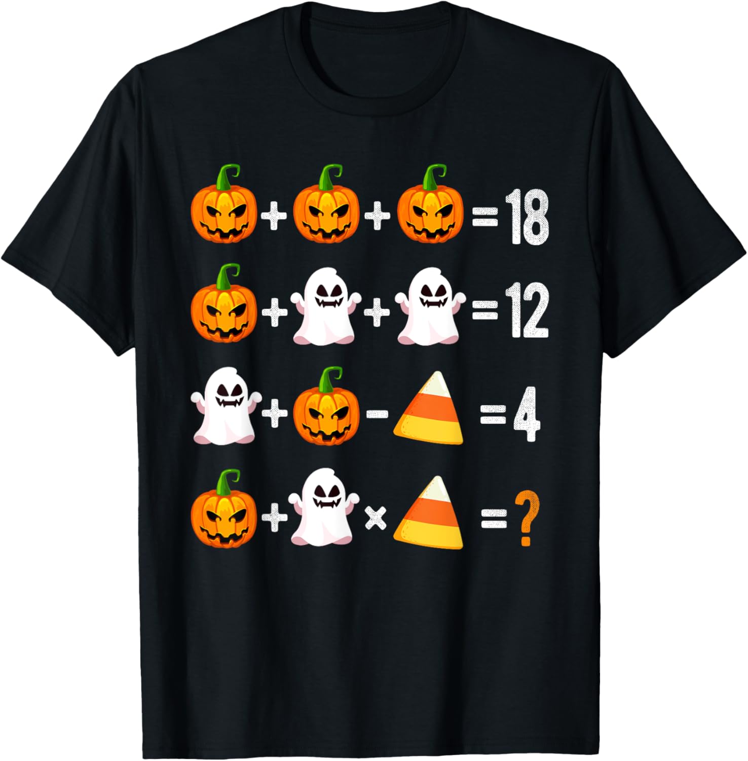 Halloween Order of Operations Math Pumpkin T-Shirt for Teachers - 7