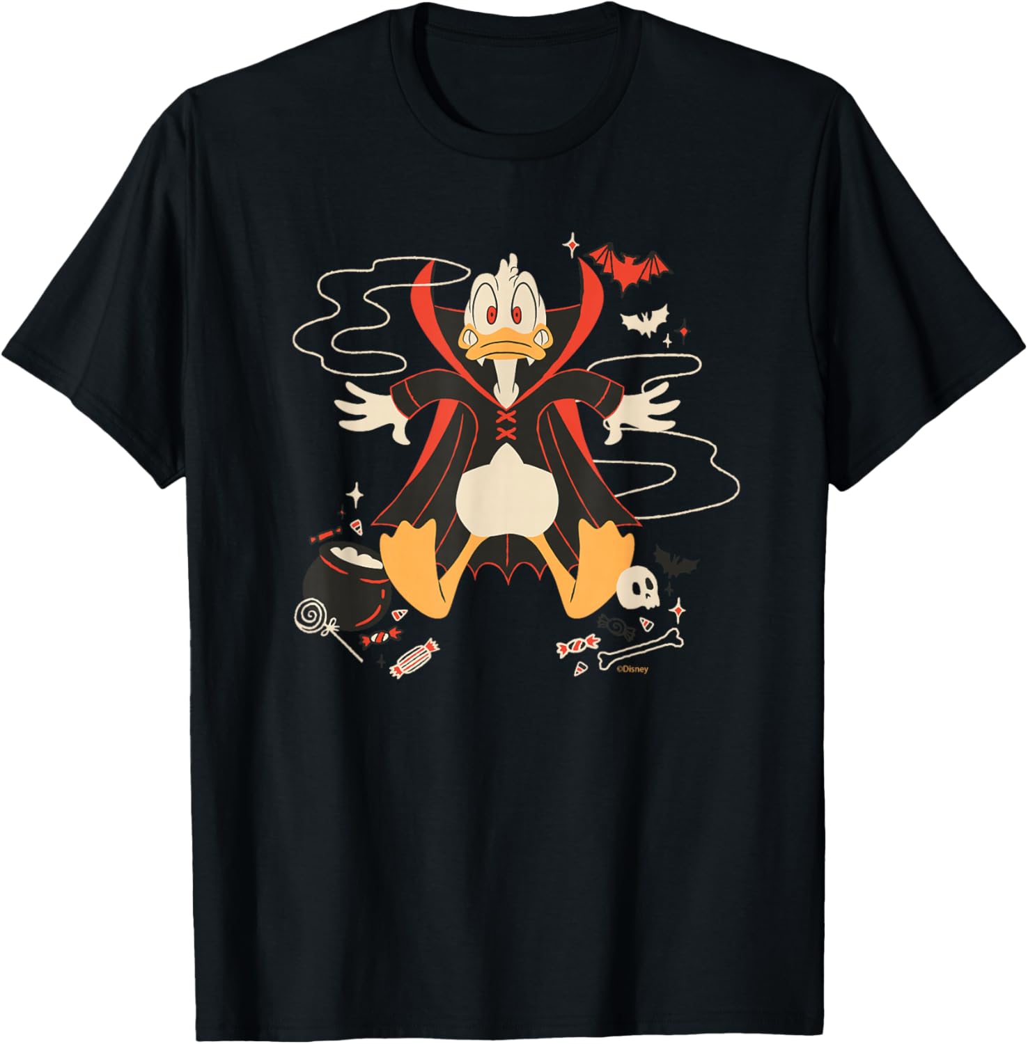 Disney Donald Duck Vampire Halloween T-Shirt for Fun Spooky Style - 4