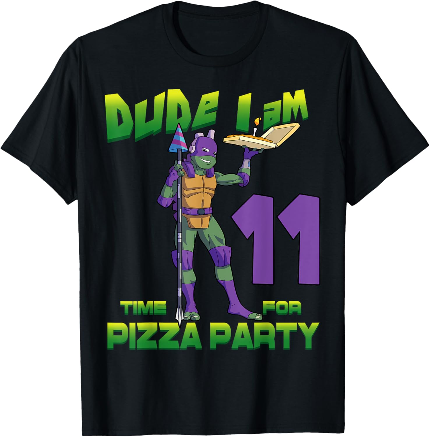 Mademark Teenage Mutant Ninja Turtles Donnie 11th Birthday T-Shirt - 3