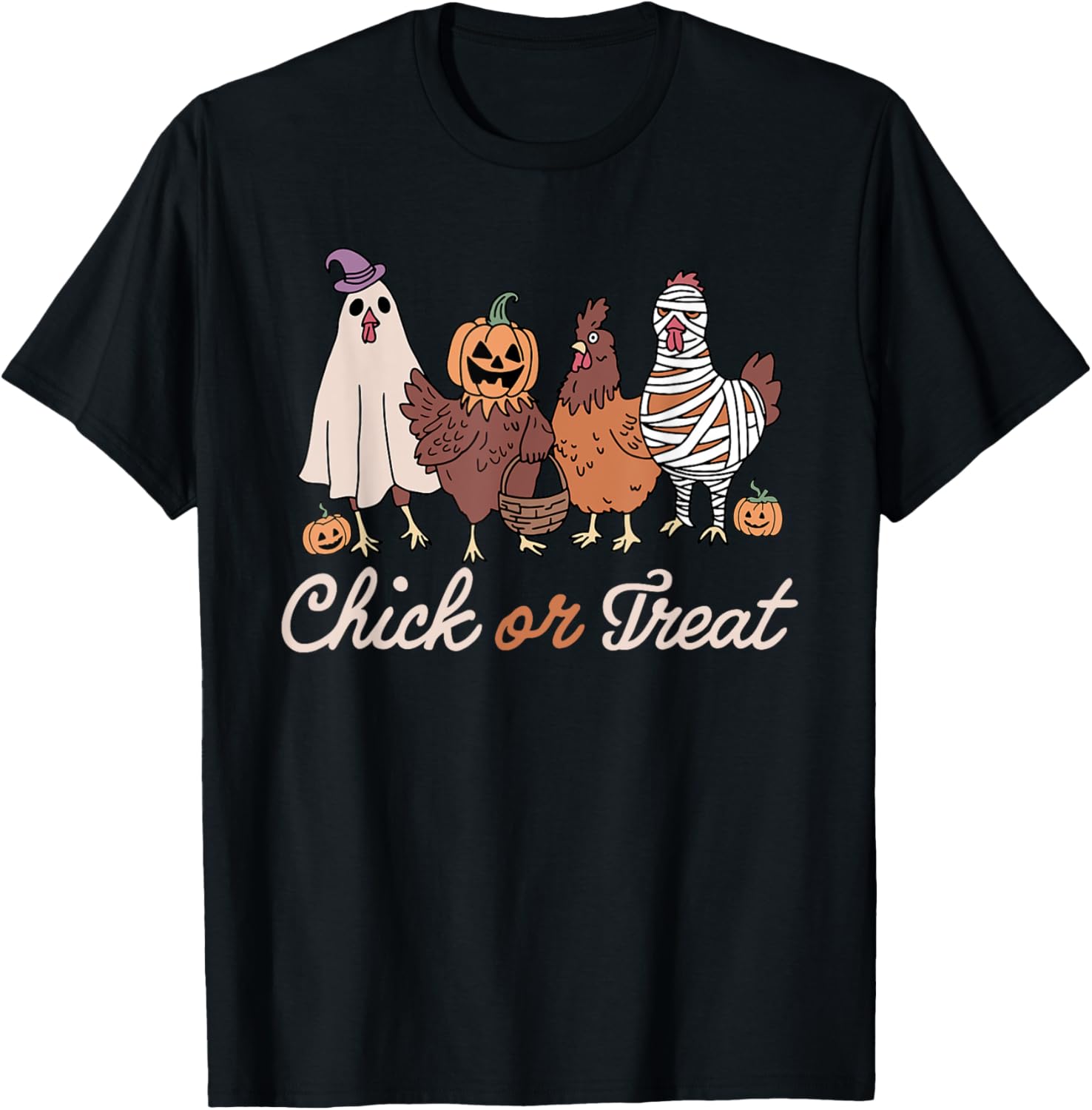 Chick Or Treat Halloween Witch Spooky Chicken T-Shirt for Fun Celebrations - 1