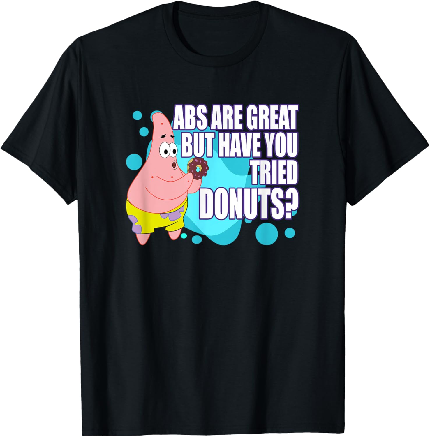 Mademark Patrick Star Loves Donuts T-Shirt Fun SpongeBob Apparel - 2