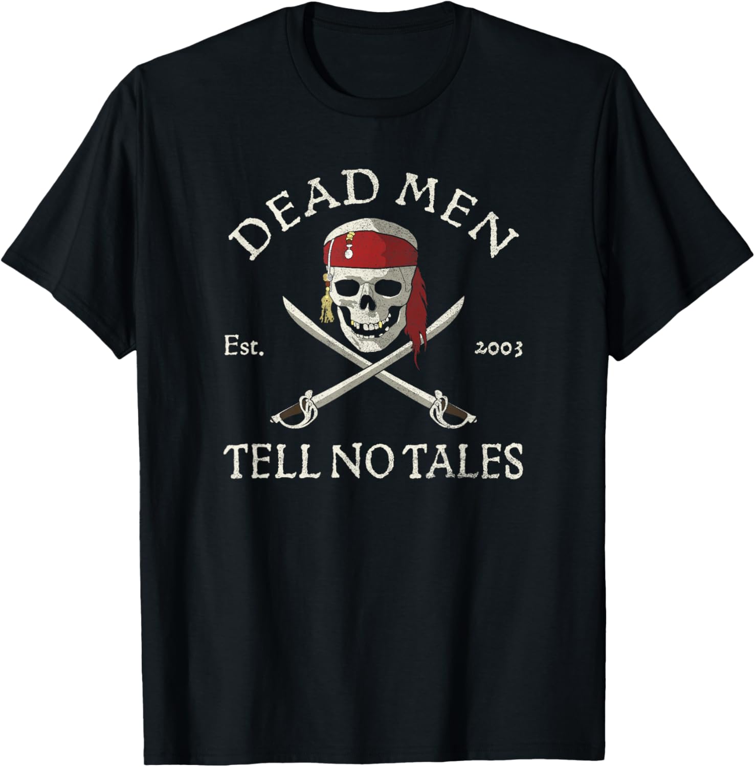 Disney Pirates of the Caribbean Dead Men Tell No Tales T-Shirt for Fans - 1
