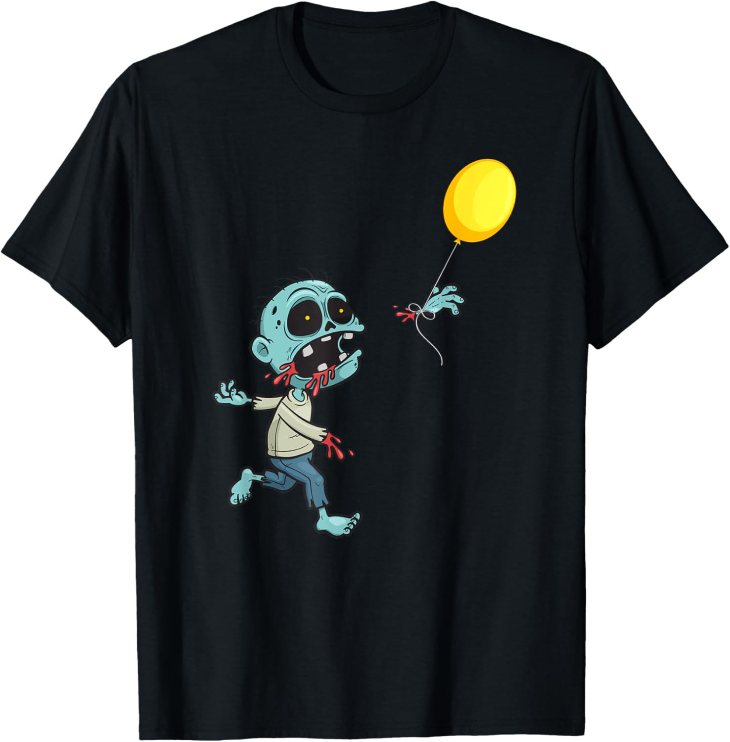 Cute Zombie Birthday Balloon T-Shirt for Kids and Boys Fun Apparel - 15