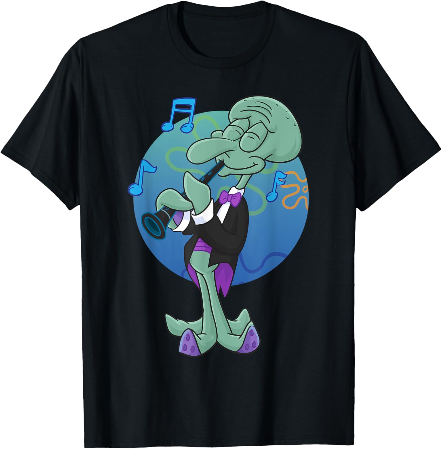 Mademark SpongeBob SquarePants Squidward Clarinet T-Shirt for Fans - 1