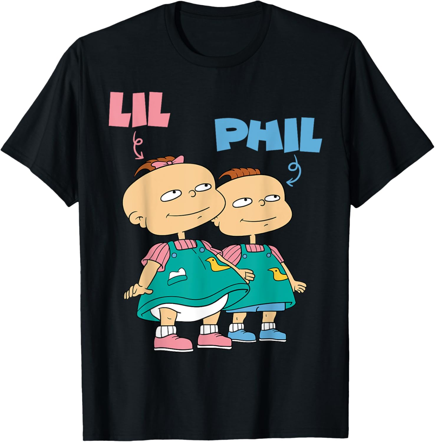 Mademark x Rugrats Lil and Phil Devil Twins T-Shirt for Kids and Adults - 17