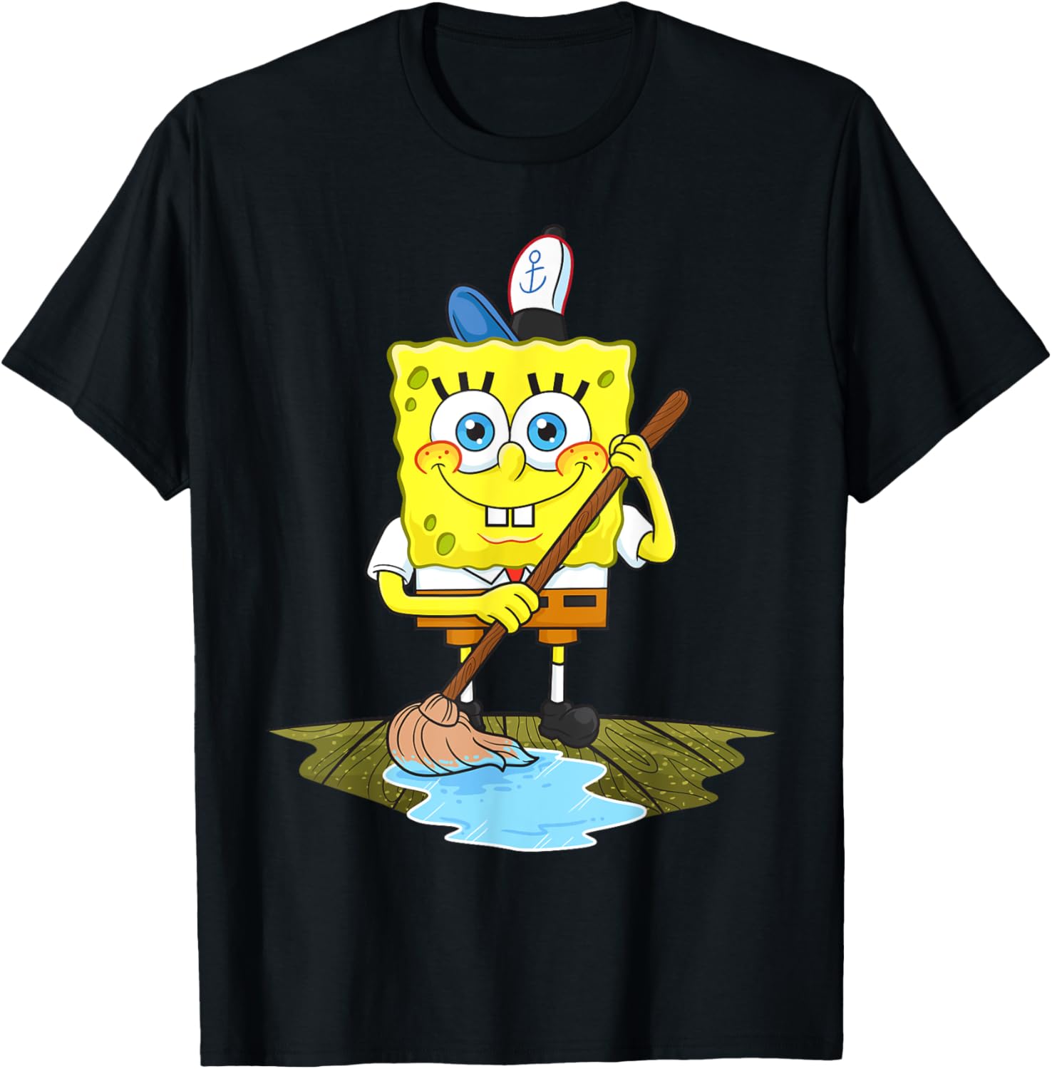 Mademark SpongeBob SquarePants Mopping The Floor T-Shirt for Fans - 5