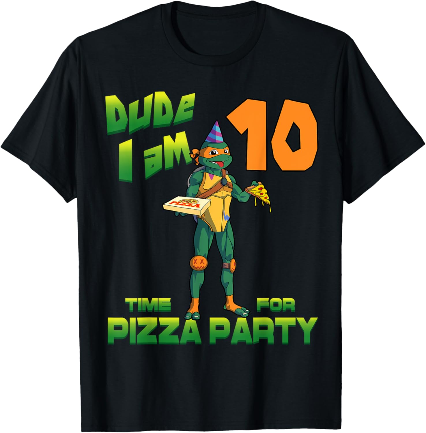 Mademark Teenage Mutant Ninja Turtles Michelangelo Birthday T-Shirt - 1