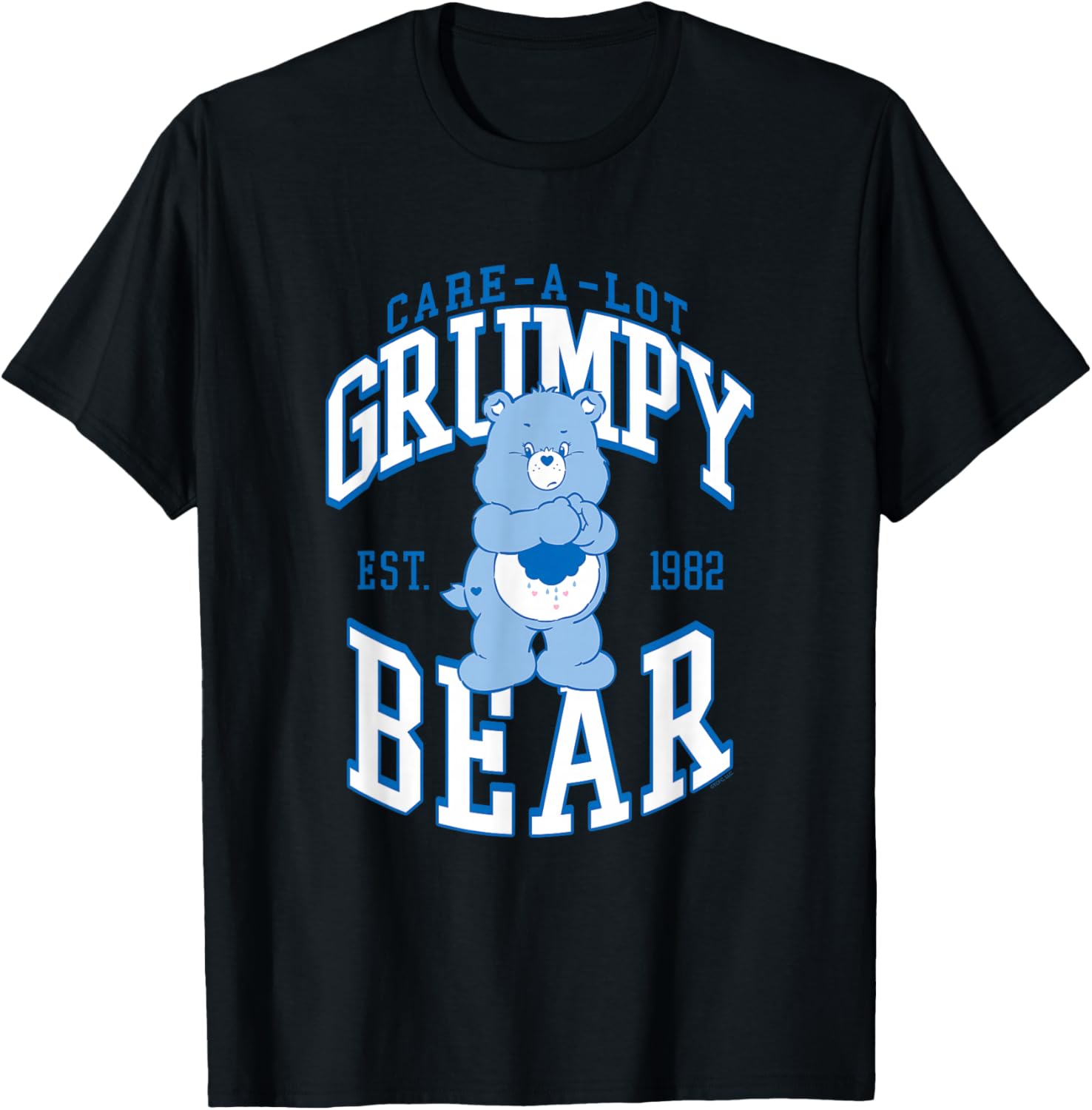 Care Bears Grumpy Bear 1982 Vintage Collegiate T-Shirt for Fans - 1