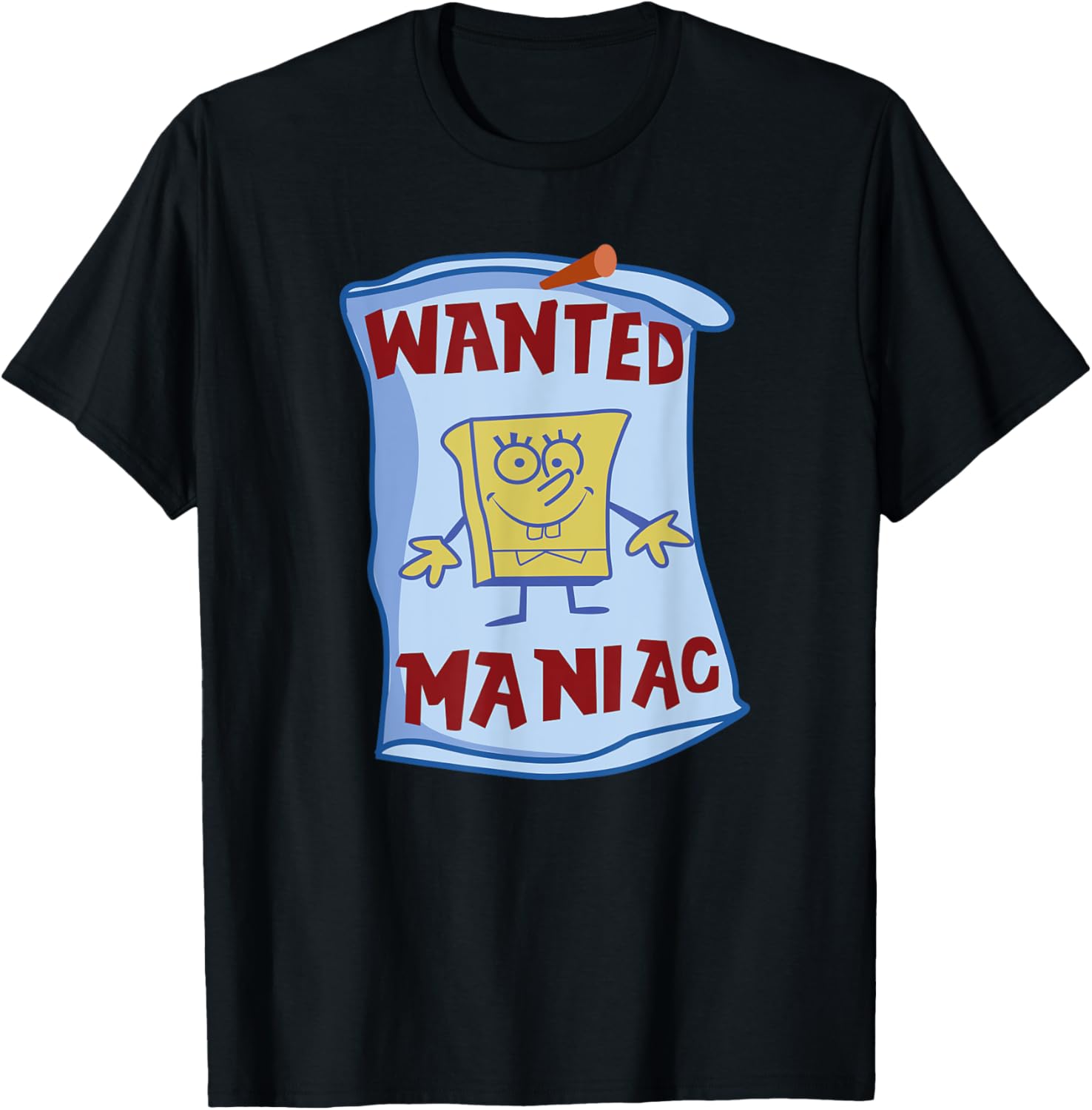 Mademark x SpongeBob SquarePants Wanted Maniac T-Shirt Fun Apparel - 12