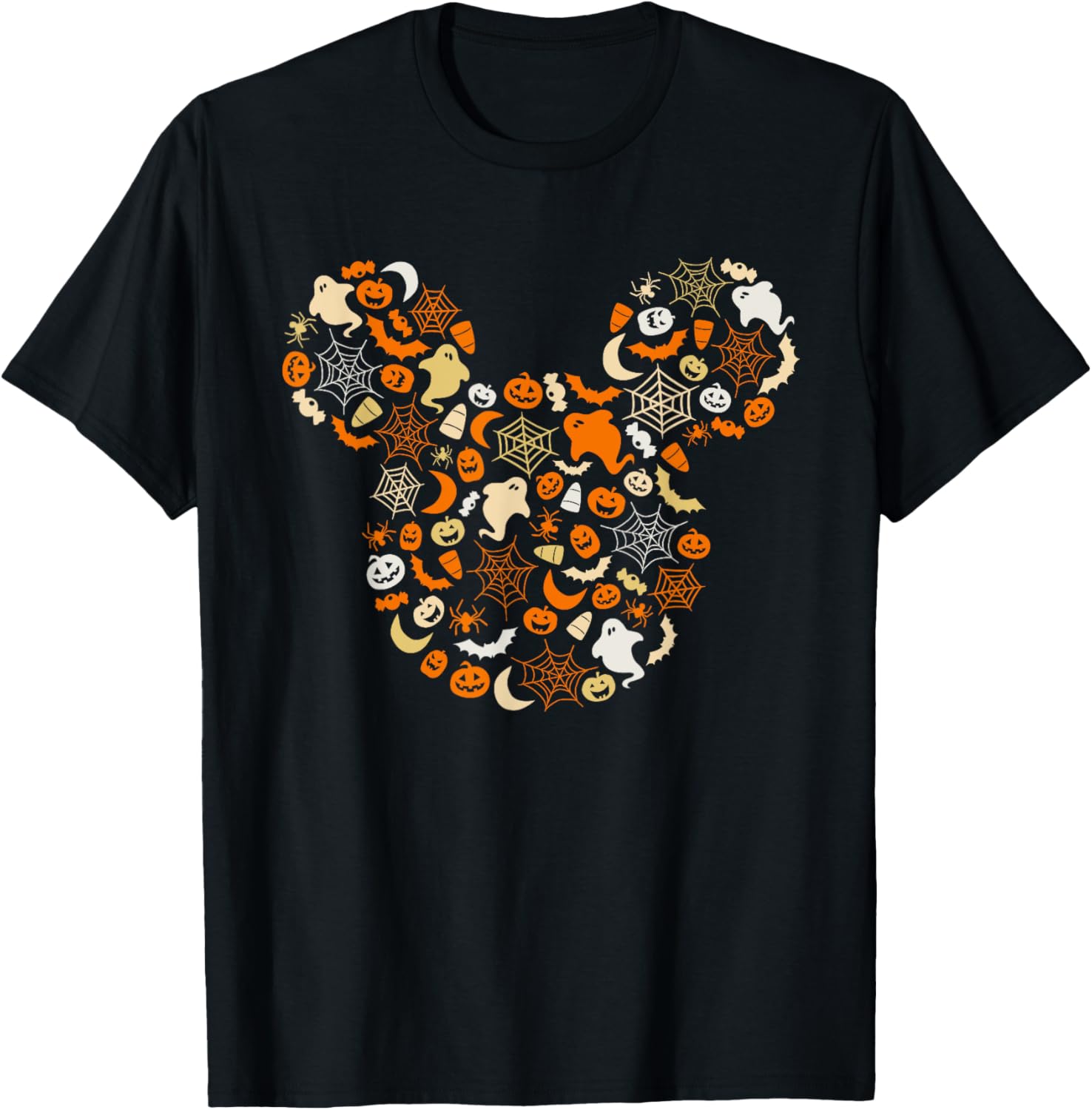 Disney Mickey Mouse Halloween T-Shirt with Ghosts Pumpkins and Spiders - 5
