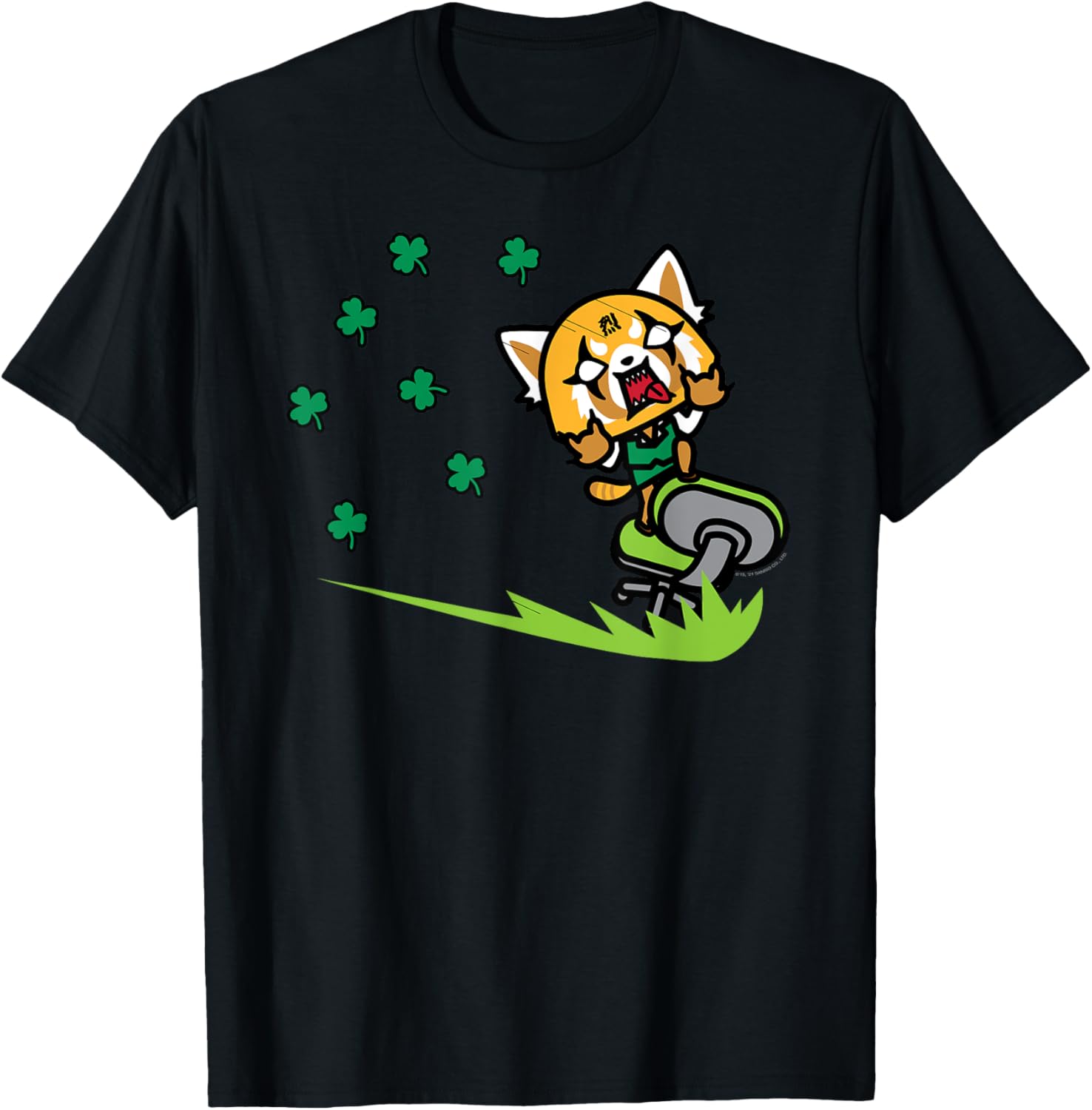 Aggretsuko ShamROCK Saint Patrick's Day T-Shirt Fun Holiday Apparel - 4