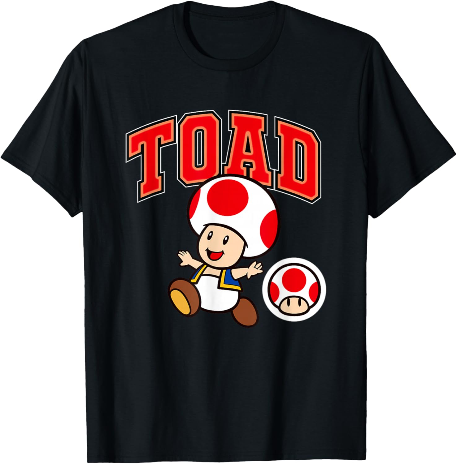 Super Mario Toad Collegiate Style T-Shirt for Fun Gaming Fashion - 4