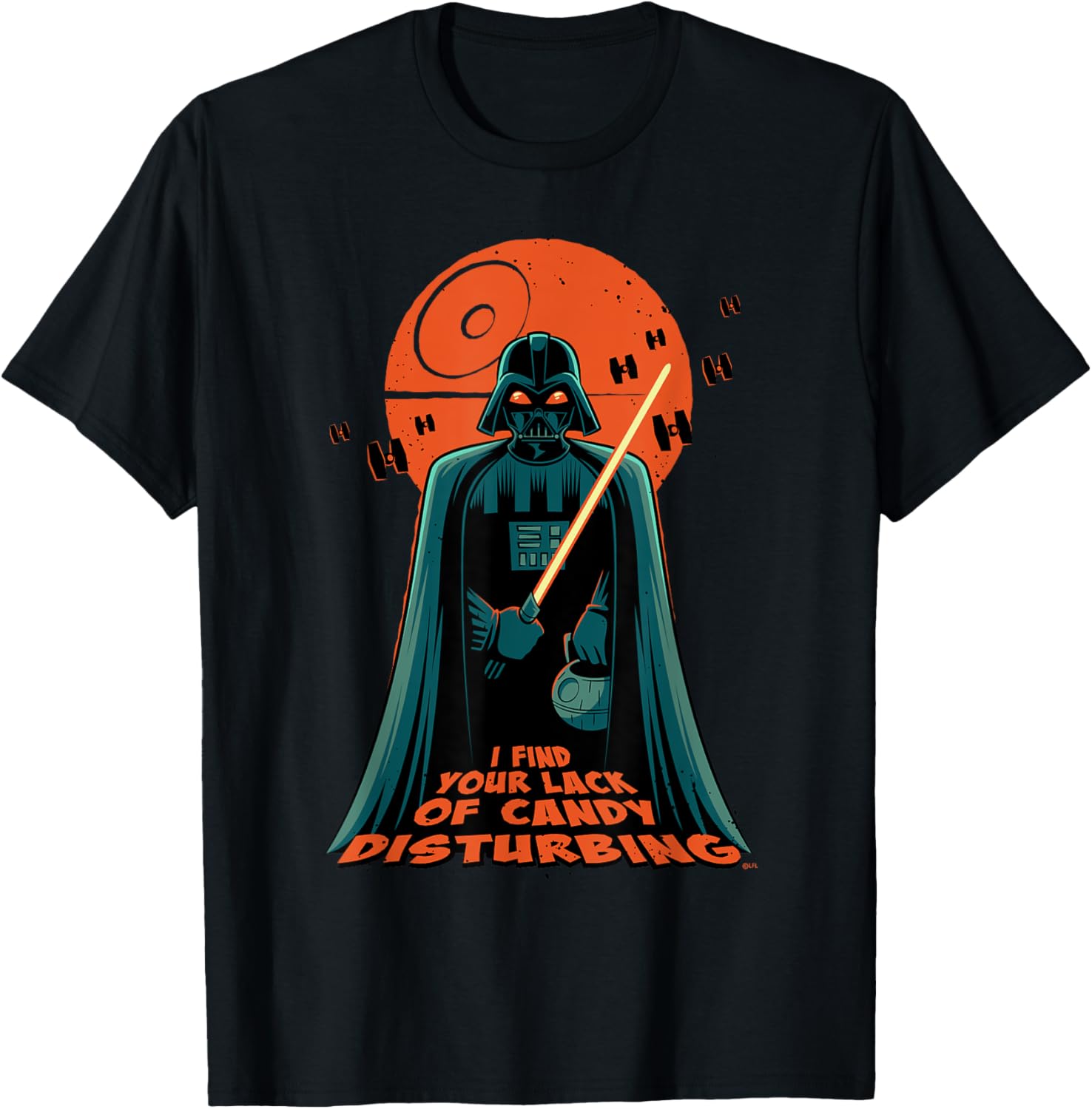 Darth Vader Halloween T-Shirt - Lack of Candy Disturbing Design - 5