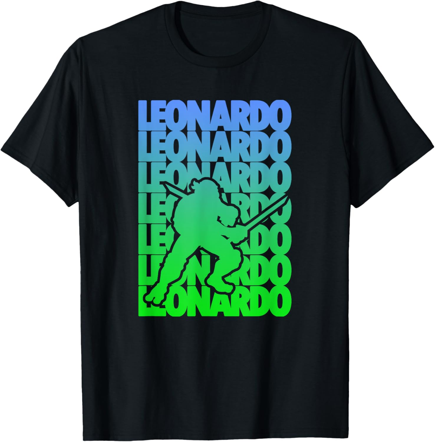Mademark Teenage Mutant Ninja Turtles Leonardo Gradient T-Shirt for Fans - 1