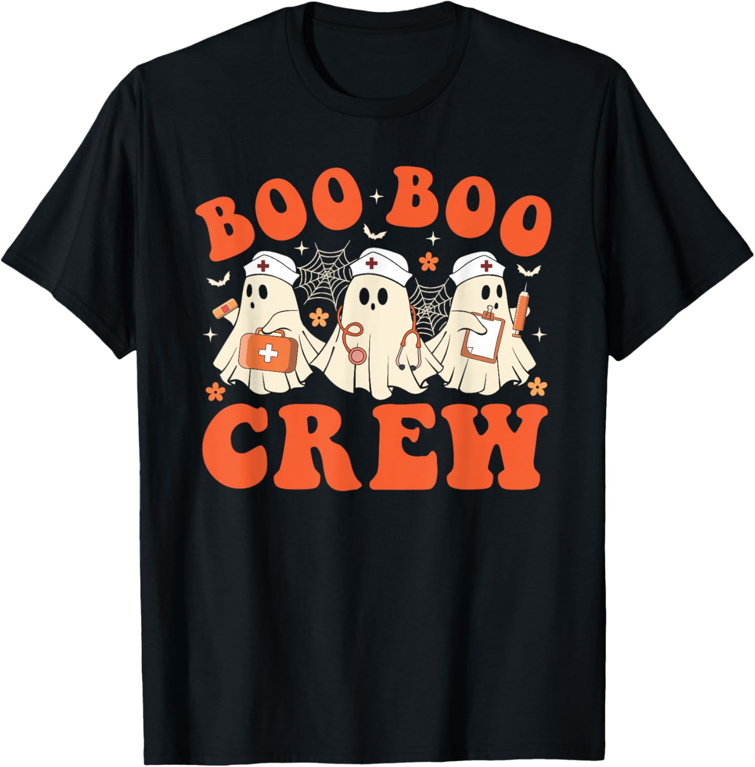 Boo Boo Crew Nurse Ghost Scrub Top Halloween Costume T-Shirt for Nurses - 10