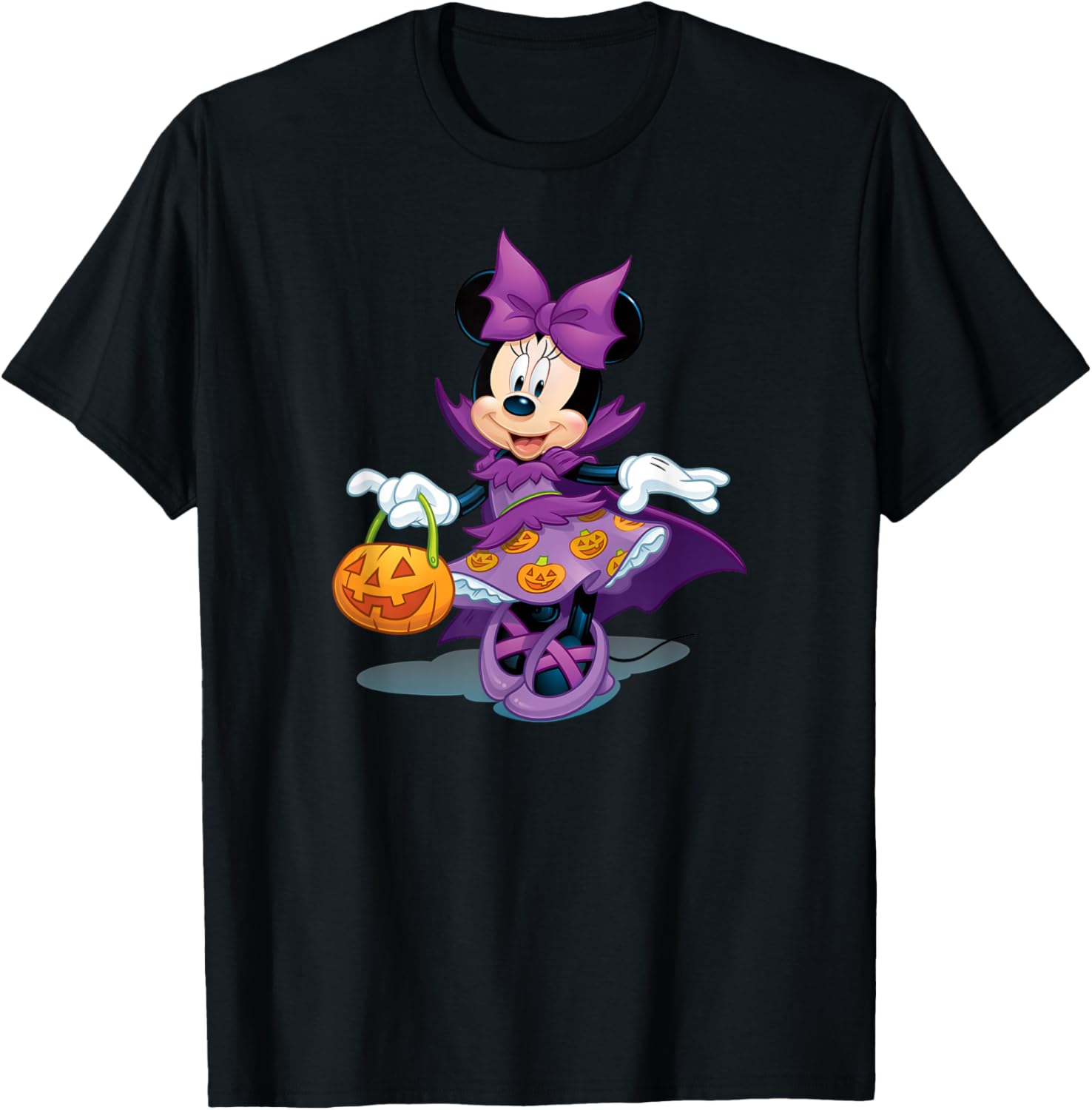 Minnie Mouse Halloween Purple Pumpkin Dress T-Shirt for Kids - 13