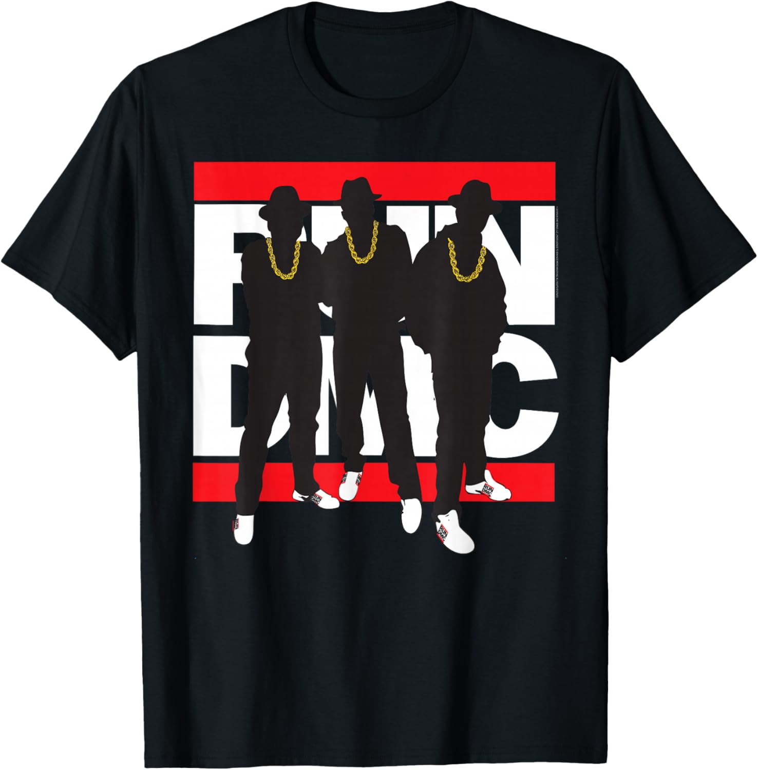 Run DMC Official Black Silhouette Band T-Shirt Size Small for Fans - 5