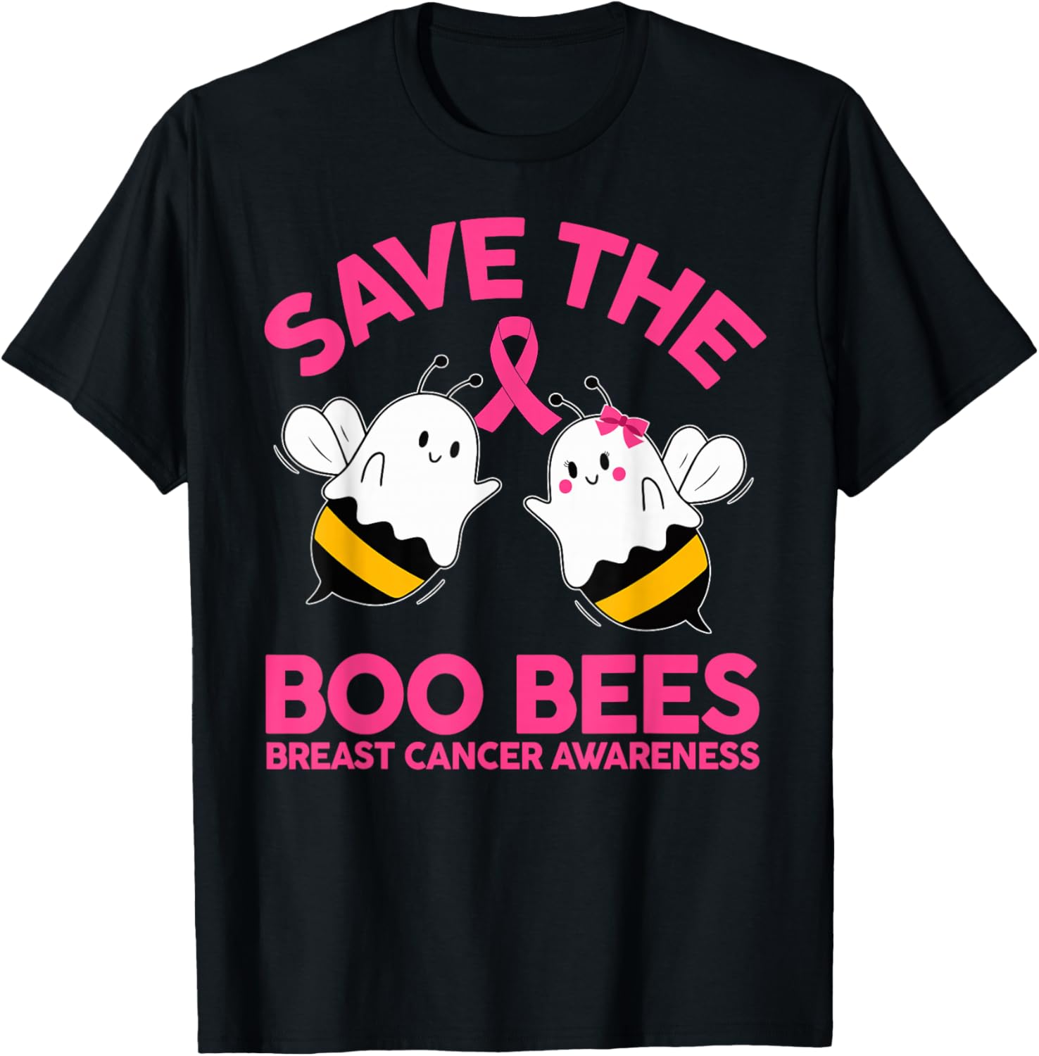 Save The Boobees Breast Cancer Halloween T-Shirt for Women - 9
