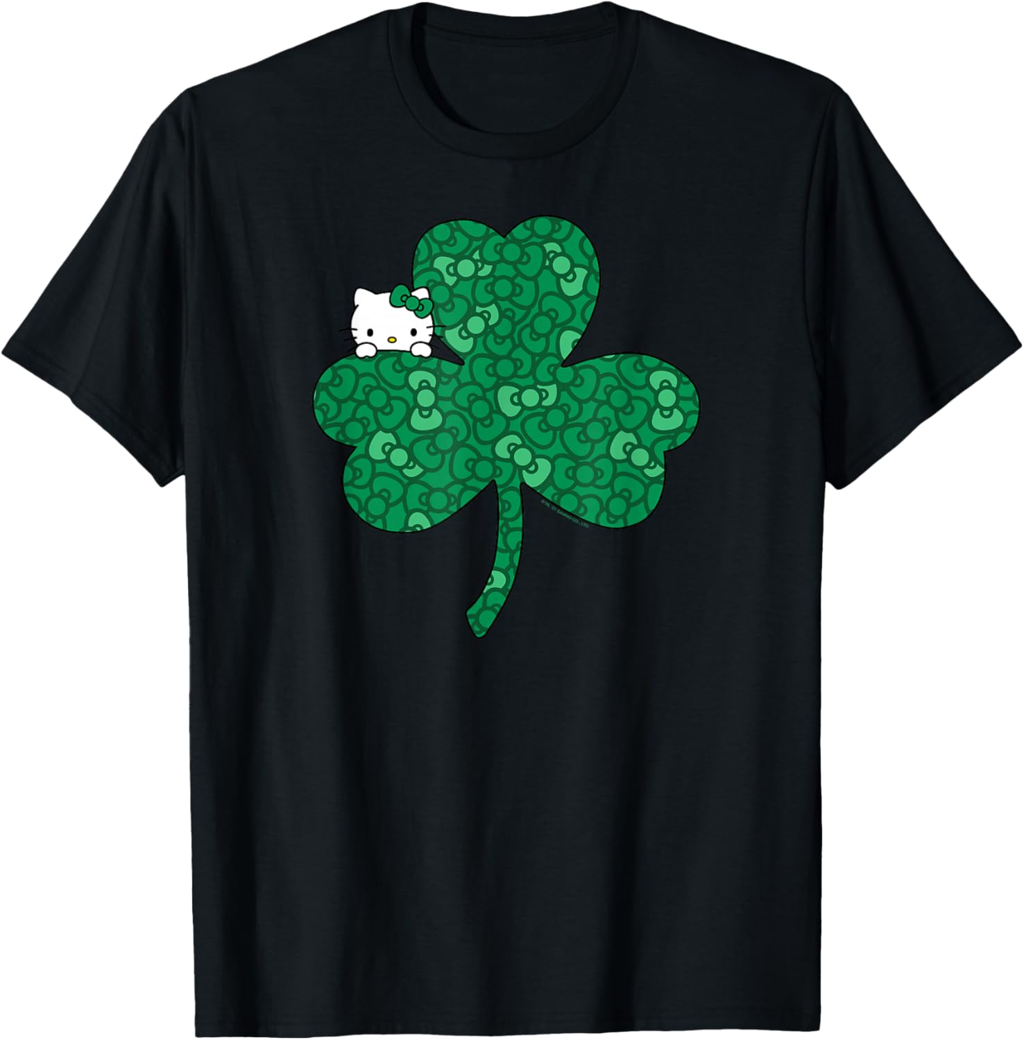 Hello Kitty Saint Patrick's Day Clover and Bows T-Shirt for Kids - 7