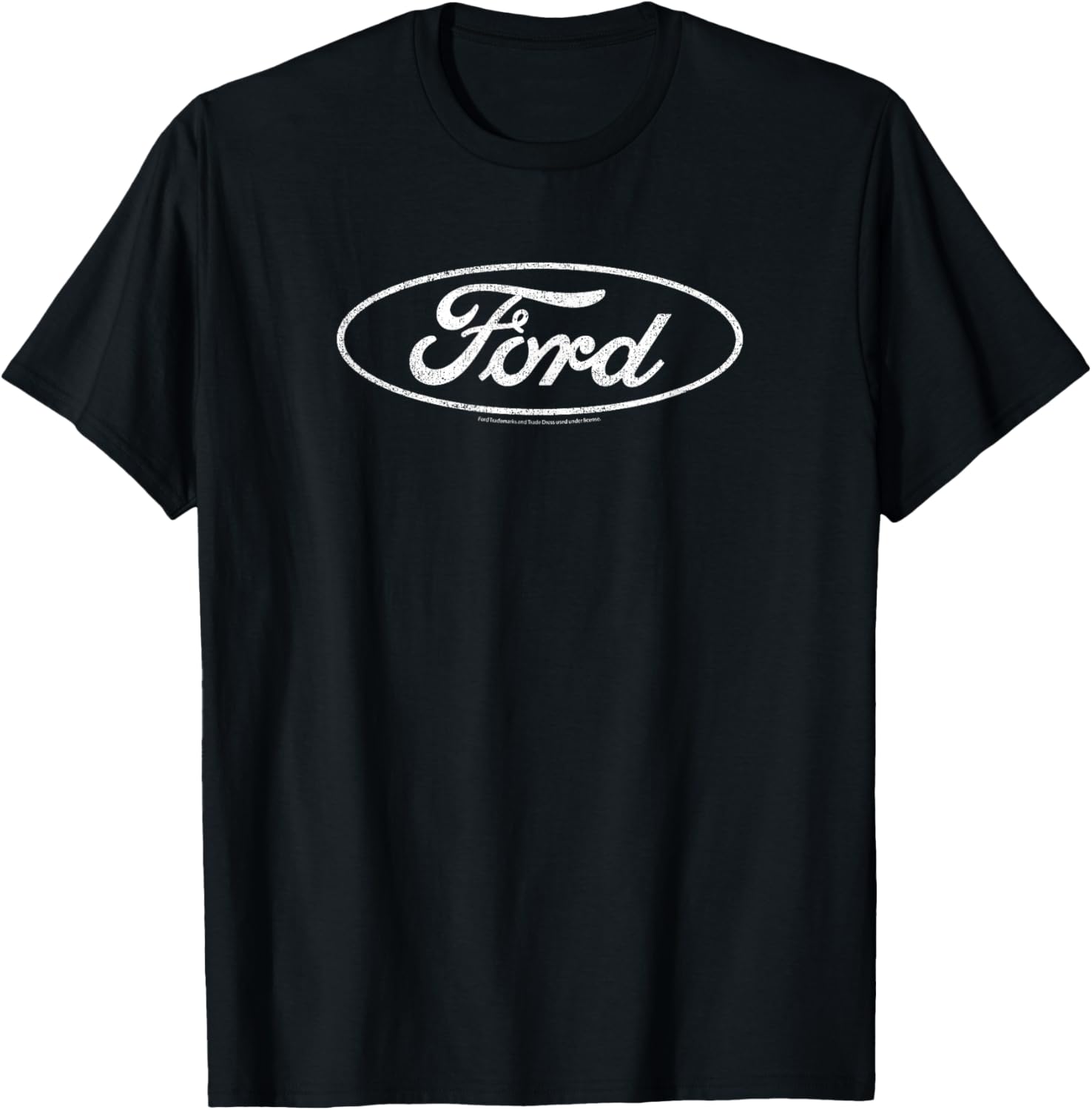 Ford Distressed White Oval Logo T-Shirt for Casual Style and Comfort - 6