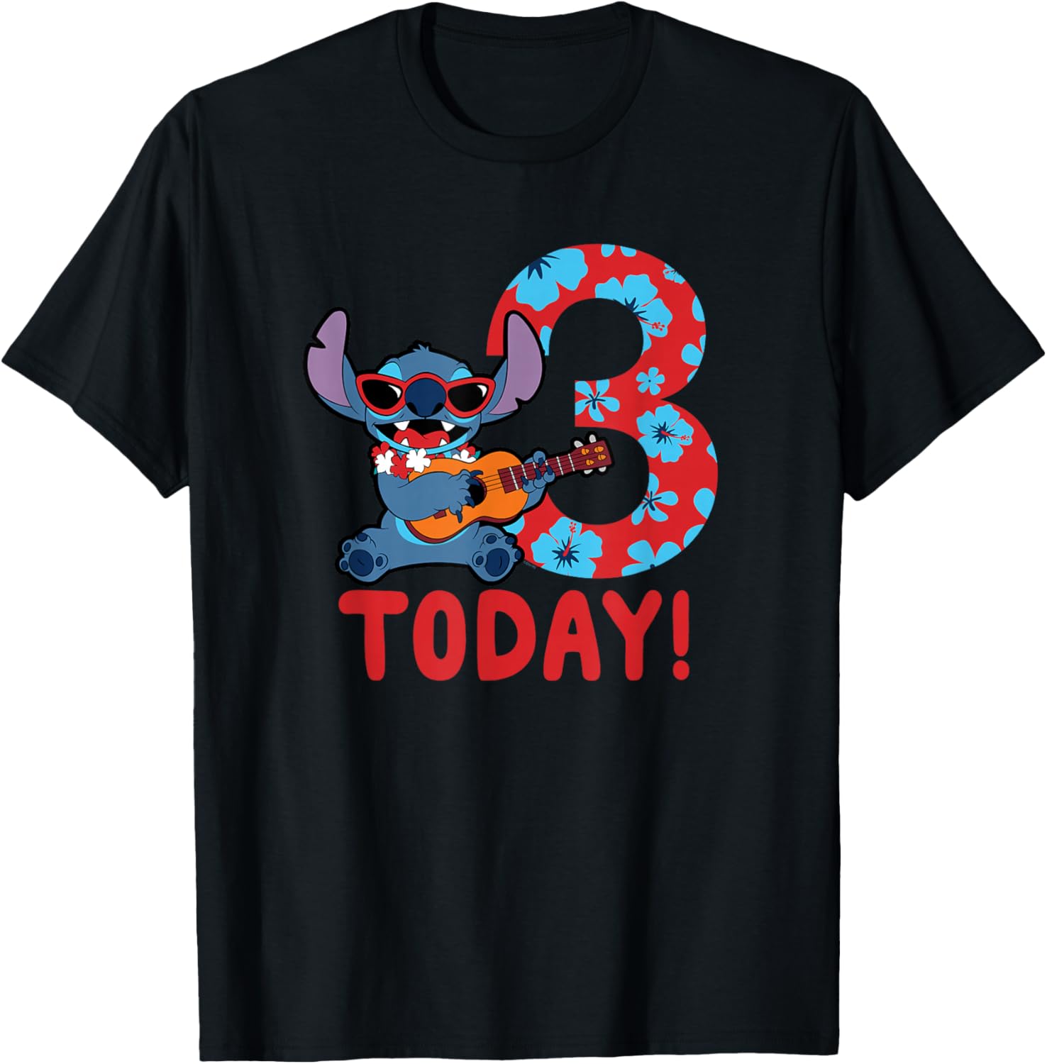 Disney Lilo & Stitch Tropical Birthday T-Shirt for 3 Year Olds - 10
